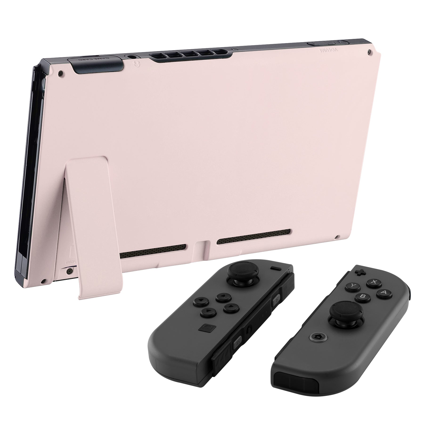 eXtremeRate Cherry Blossom Back Plate Replacement Shell Case with Kickstand for Nintendo Switch - DIY Custom Console Cover for Gaming & Travel Protection