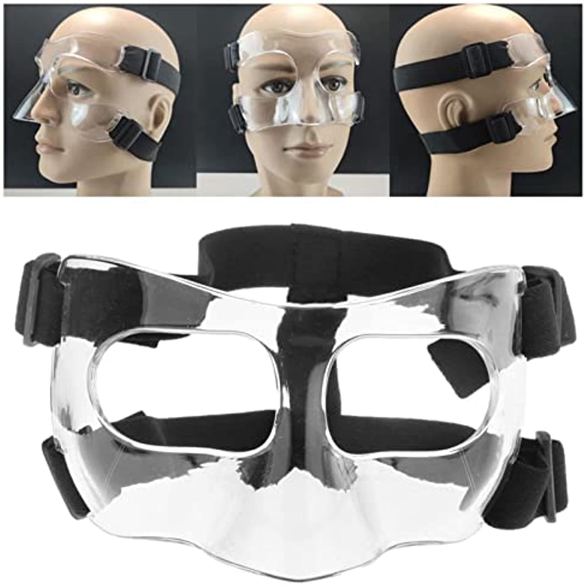 Adjustable Nose Guard for Broken Noses - Sports Face Protection for Men, Women & Teens - Softball & Basketball Safety Mask - Breathable & Comfortable Design (1 Pack) | Perfect for Contact Sports, Injury Recovery & Active Lifestyles