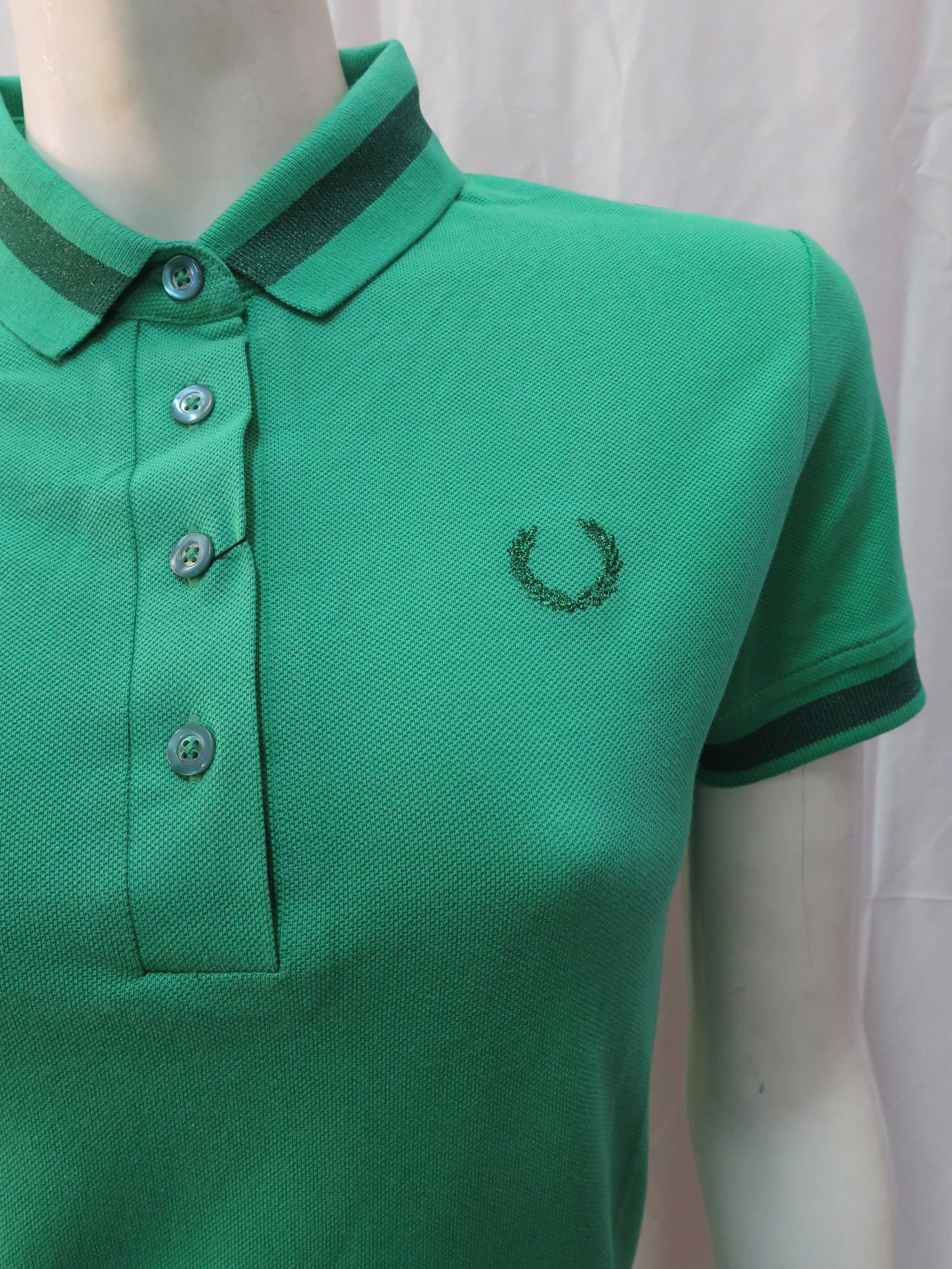 Stylish Molyneaux Women's Jade Green Bomber Jacket with Fred Perry Tipped Collar - Perfect for Casual Outings, Streetwear Fashion & Night Out Looks