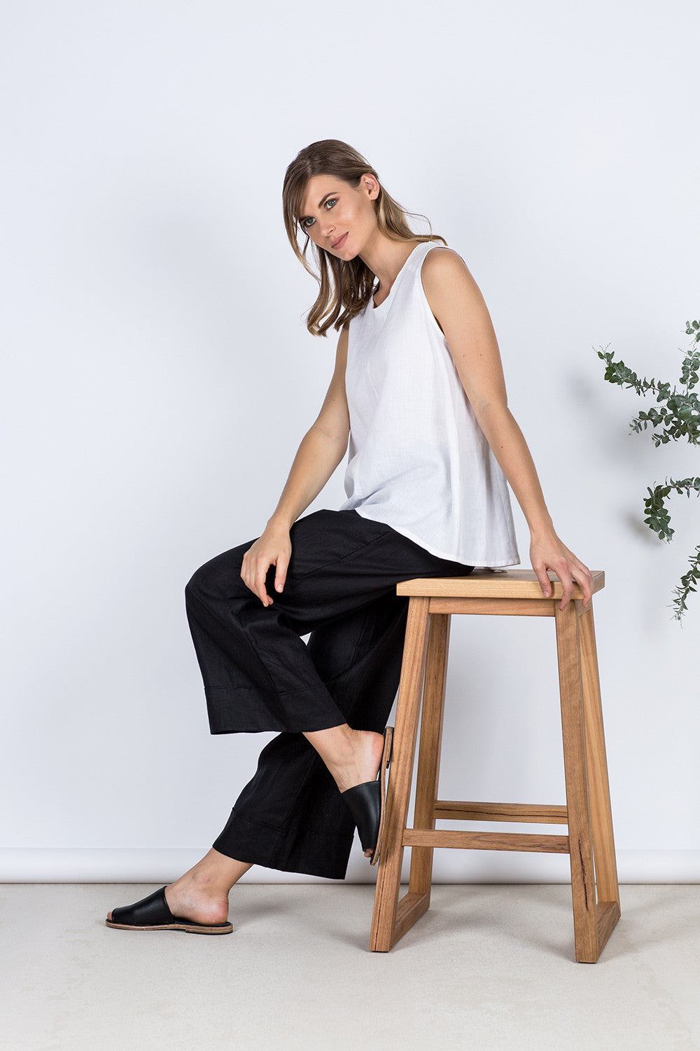 Paris Linen Pants for Women - Breathable Black Wide Leg Trousers | Summer Casual Wear, Beach Vacation, Lounge & Yoga Outfit