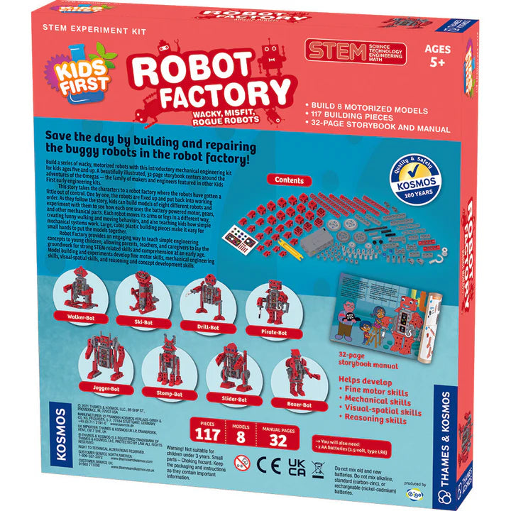Kids First: Robot Factory STEM Building Kit - Educational Science Toy for Children Ages 5-10 | Perfect for Birthday Gifts & Classroom STEM Activities