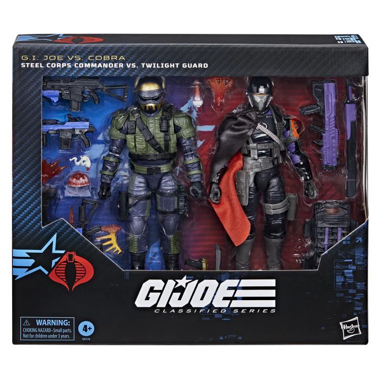 Steel Corps Commander vs Twilight Guard Exclusive G.I. Joe Classified Series #141 Action Figure Set - Collectible 6-Inch Scale Military Figures for Display & Play | Perfect for G.I. Joe Fans and Toy Collectors
