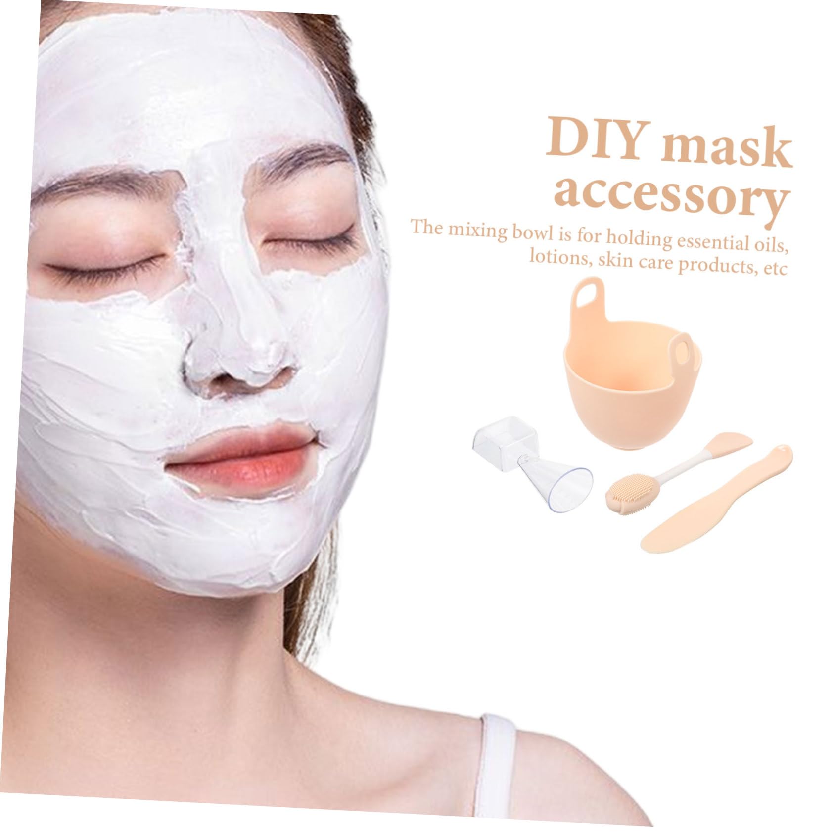 iPetboom 1 Set Mask Mixing Bowl - PP Plastic Facial Mask Applicator for DIY Skincare & Spa Treatments - Perfect for At-Home Beauty Routine & Professional Salon Use