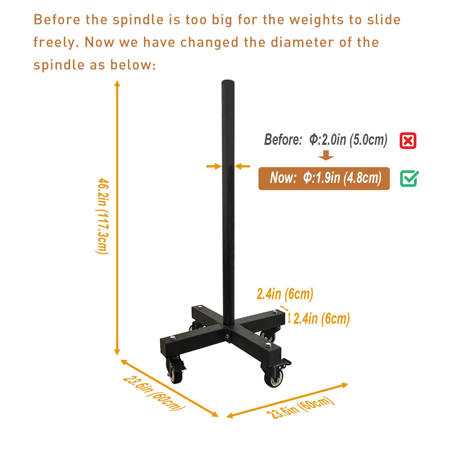 Upgraded Movable Weight Plate Rack with Wheels - Portable Bumper Plate Holder Stand for Weight Storage - Heavy Duty Vertical Weight Tree for Home Gym - Perfect for Strength Training & Workout Organization