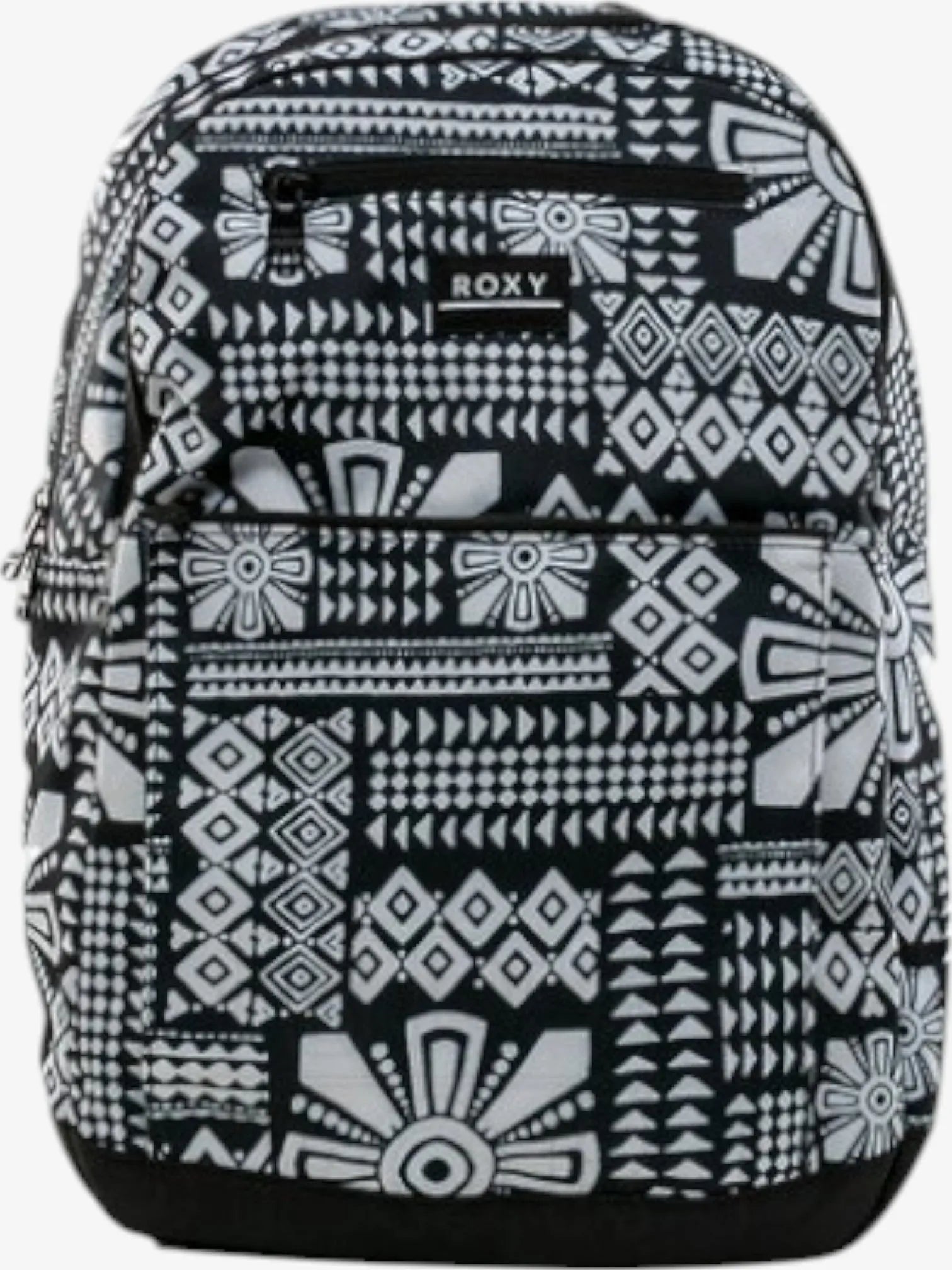 Roxy Here You Are Printed Black & White Backpack for Women - Stylish School, Travel & Everyday Use