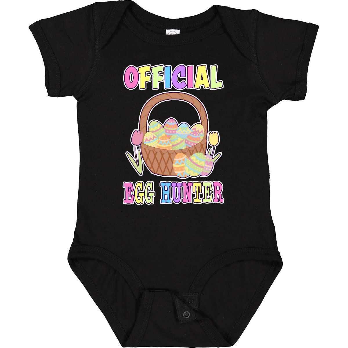 Inktastic Official Egg Hunter with Easter Basket and Eggs Baby Bodysuit - Cute Easter Outfit for Boys & Girls - Perfect for Easter Egg Hunts, Family Photos & Holiday Celebrations