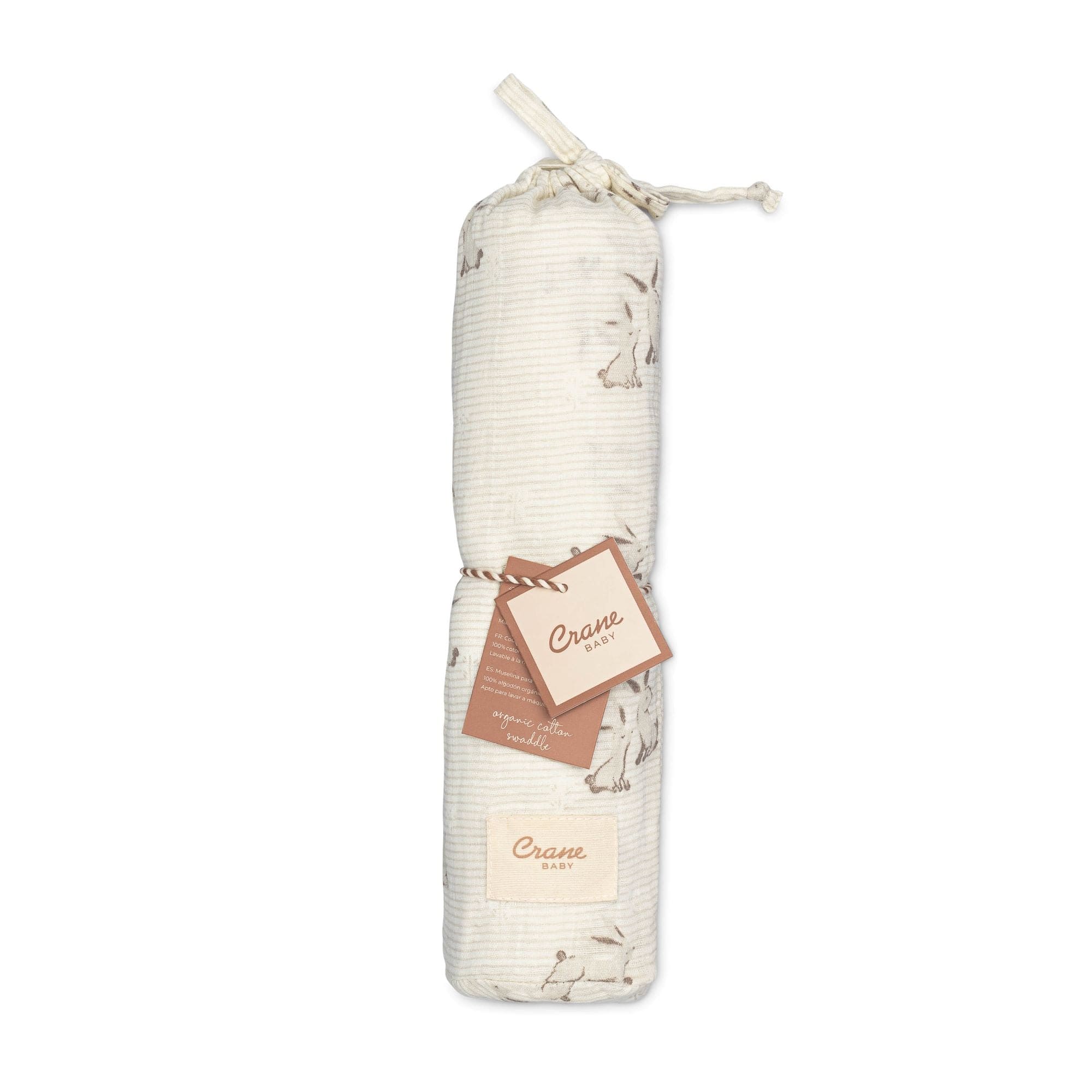 Organic Cotton Bunny Swaddle Blanket for Babies - Soft & Breathable Newborn Wrap for Sleep & Comfort - Perfect for Nursery, Travel & Gift Giving