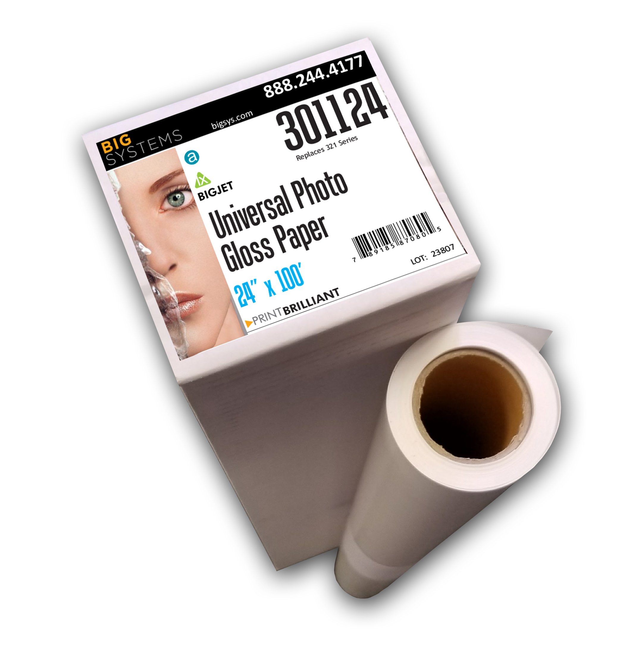 BigJet Aqueous Universal Premium Gloss Photo Paper Roll - 24
