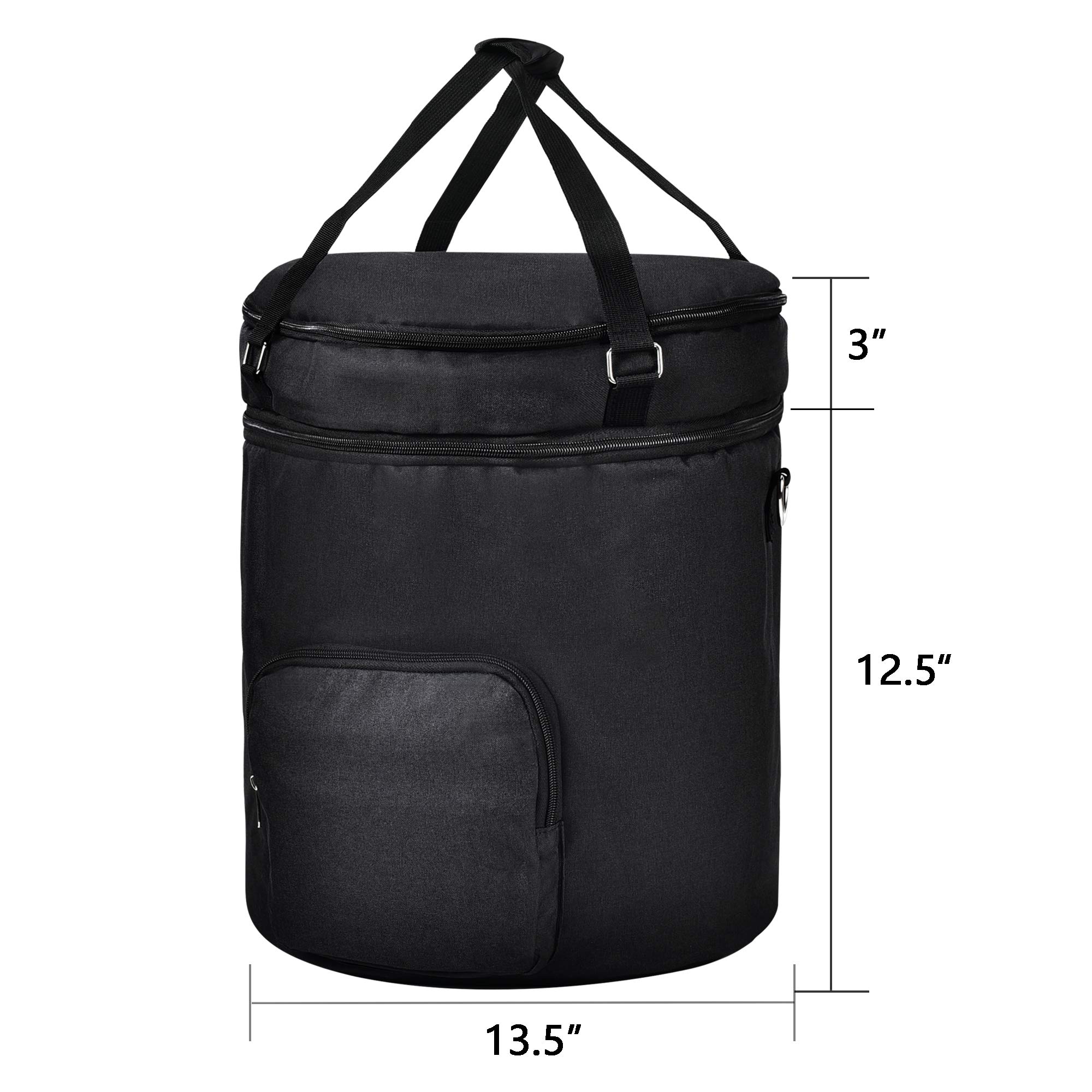 Instant Pot Pressure Cooker Travel Tote Bag - 2 Compartment Storage Case for 6 QT Cooker Accessories & Kitchen Appliances (Black, Enclosed Bottom) - Perfect for Travel, Camping & Kitchen Organization