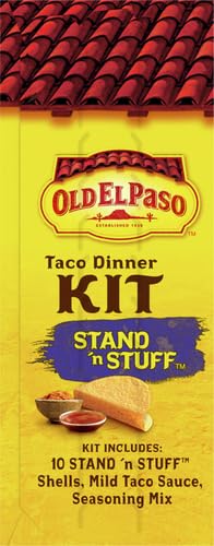 Old El Paso Stand 'N Stuff Taco Dinner Kit - 8.8 oz (Pack of 1) | Easy Mexican Meal Kit with Hard Taco Shells, Seasoning & Sauce | Perfect for Family Taco Night, Parties & Quick Dinners