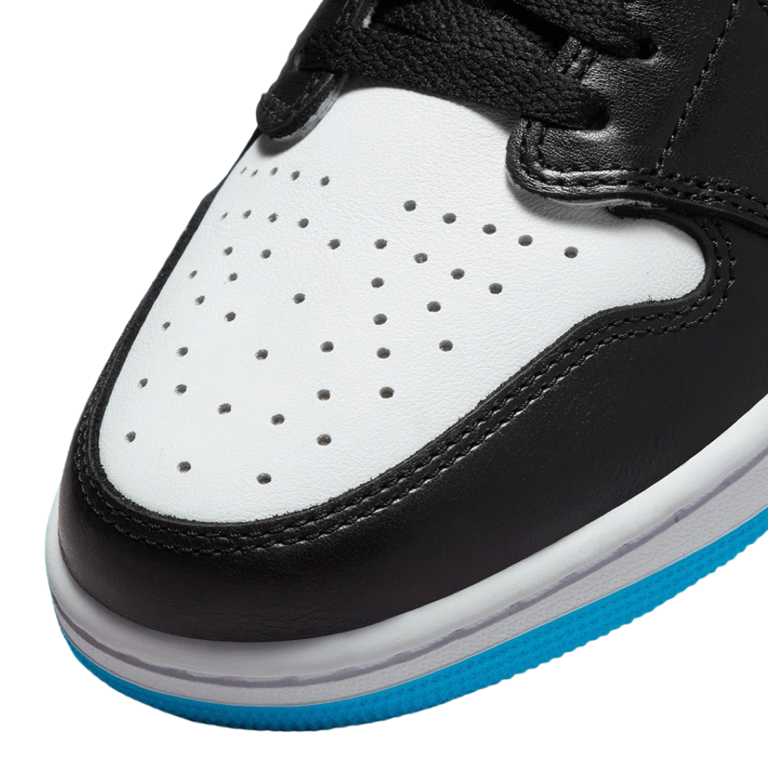 Air Jordan 1 Low OG Sneakers - White/Dark Powder Blue/Black | Retro Basketball Shoes for Men | Perfect for Casual Wear, Street Style & Sneaker Collectors
