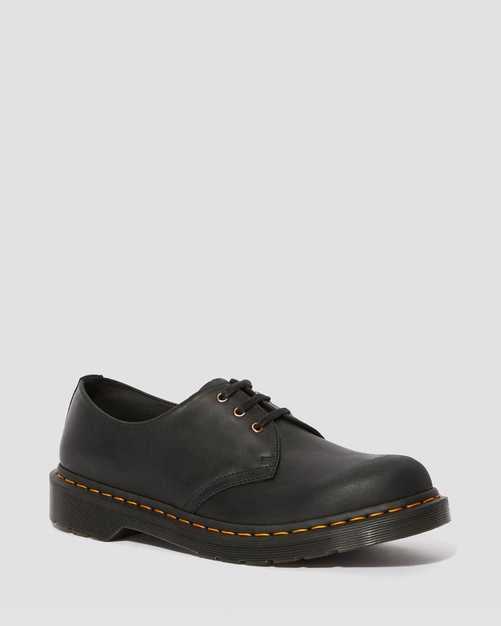 Dr. Martens 1461 Black Soapstone Hi Suede Waterproof Oxford Shoes - Unisex Slip-Resistant Work Boots for Men & Women | Perfect for Office, Casual Wear & Outdoor Activities