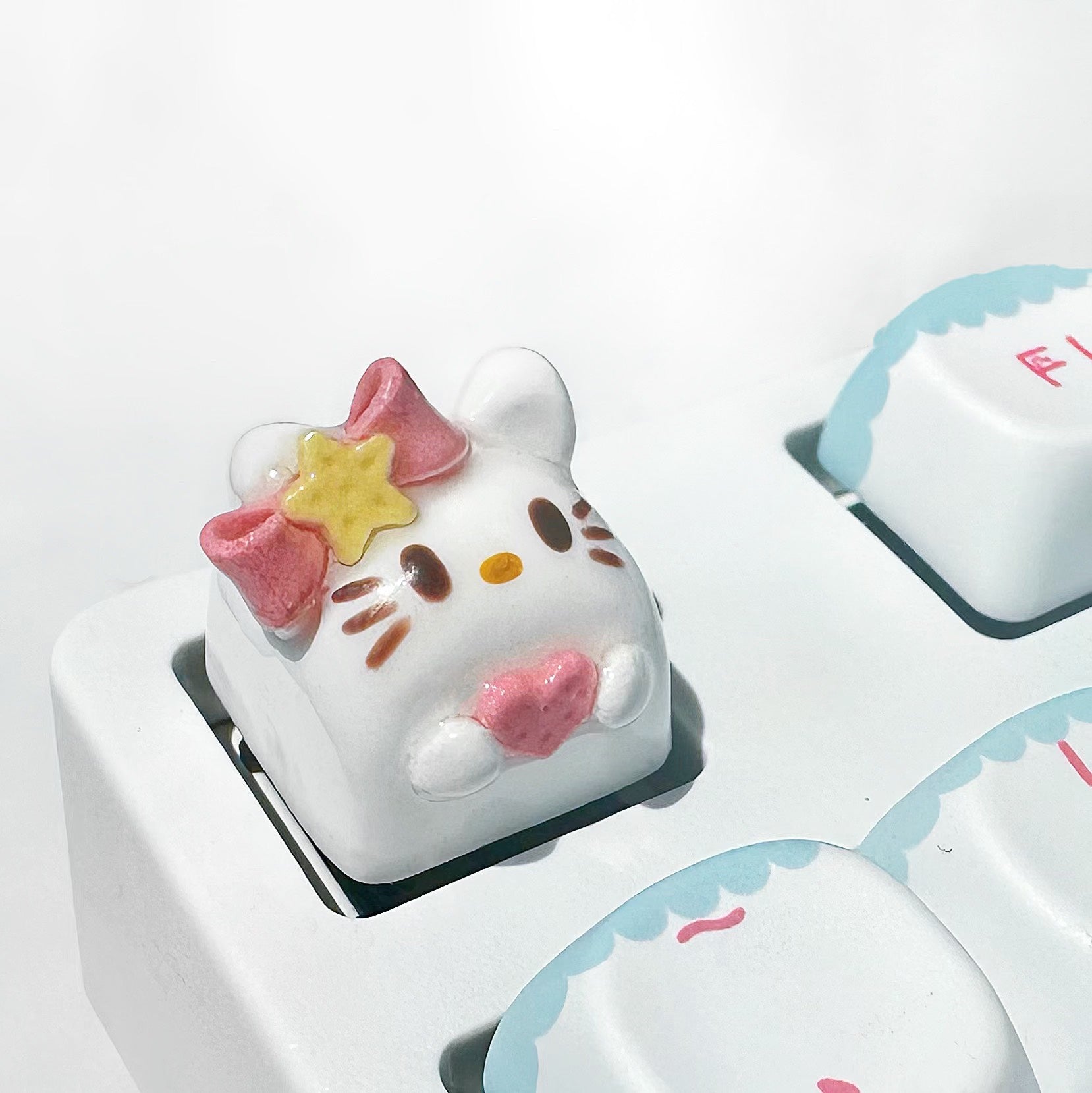 Handmade Resin Clay Keycaps - Custom Stone Plastic Clay Artisan Keycaps for Mechanical Keyboards | Personalized Keyboard Decor & Gaming Accessories | Perfect for Typing Enthusiasts & PC Gamers