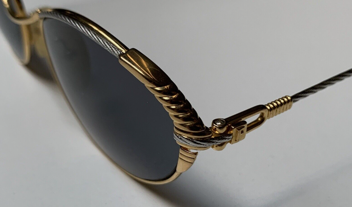 Fred 8463 FORCE 10 Black/Gold Oval Polarized Sunglasses for Men - UV Protection, Fashion Aviator Style, Perfect for Driving, Beach & Outdoor Activities