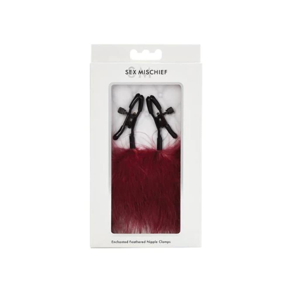 Enchanted Feather Nipple Clamps - Sensual BDSM Accessories for Couples Play, Adult Toys for Spicy Bedroom Fun & Role Play Scenes