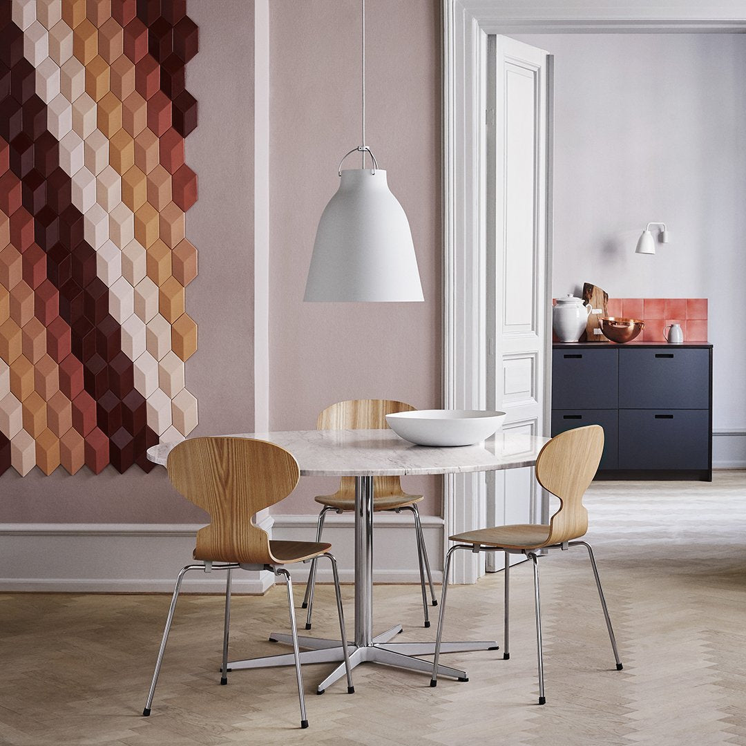 Round Dining Table with 6-Star Base - Modern Kitchen & Dining Room Furniture for Family Gatherings & Dinner Parties