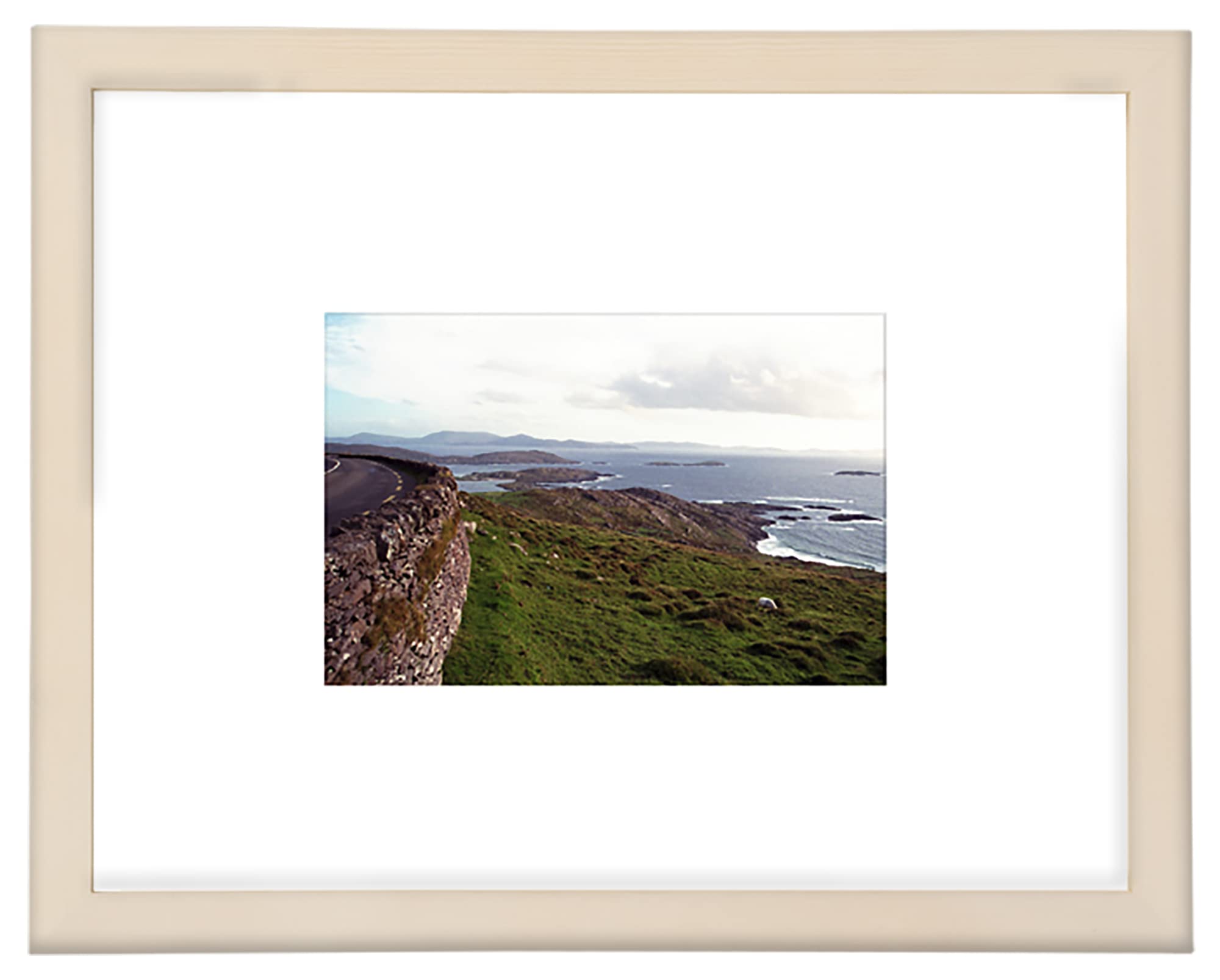 Premium 22x28 Inch White Wash Wooden Picture Frames - Set of 3 Gallery Quality 1.5