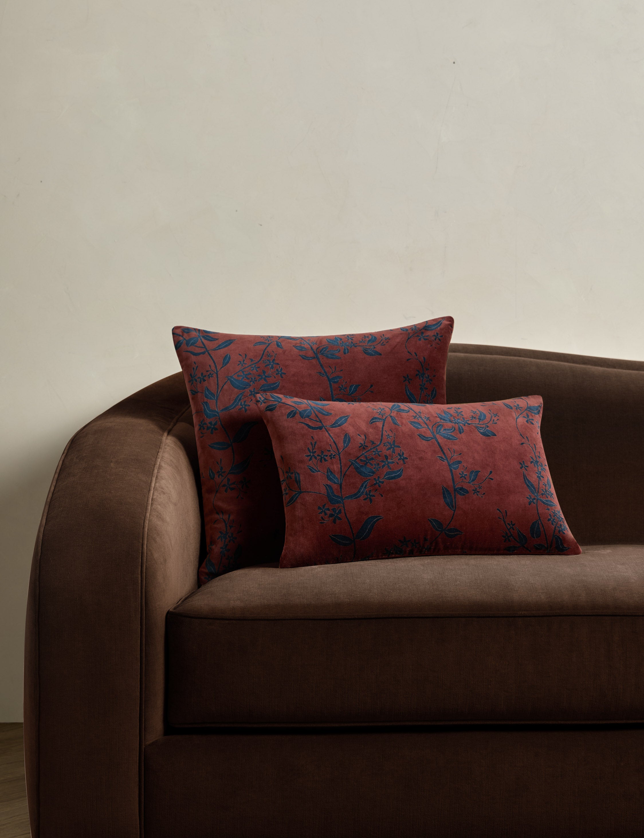 Carmine Velvet Pillow - Soft Decorative Throw Pillow for Couch, Bed, Sofa - Perfect for Living Room, Bedroom & Home Decor