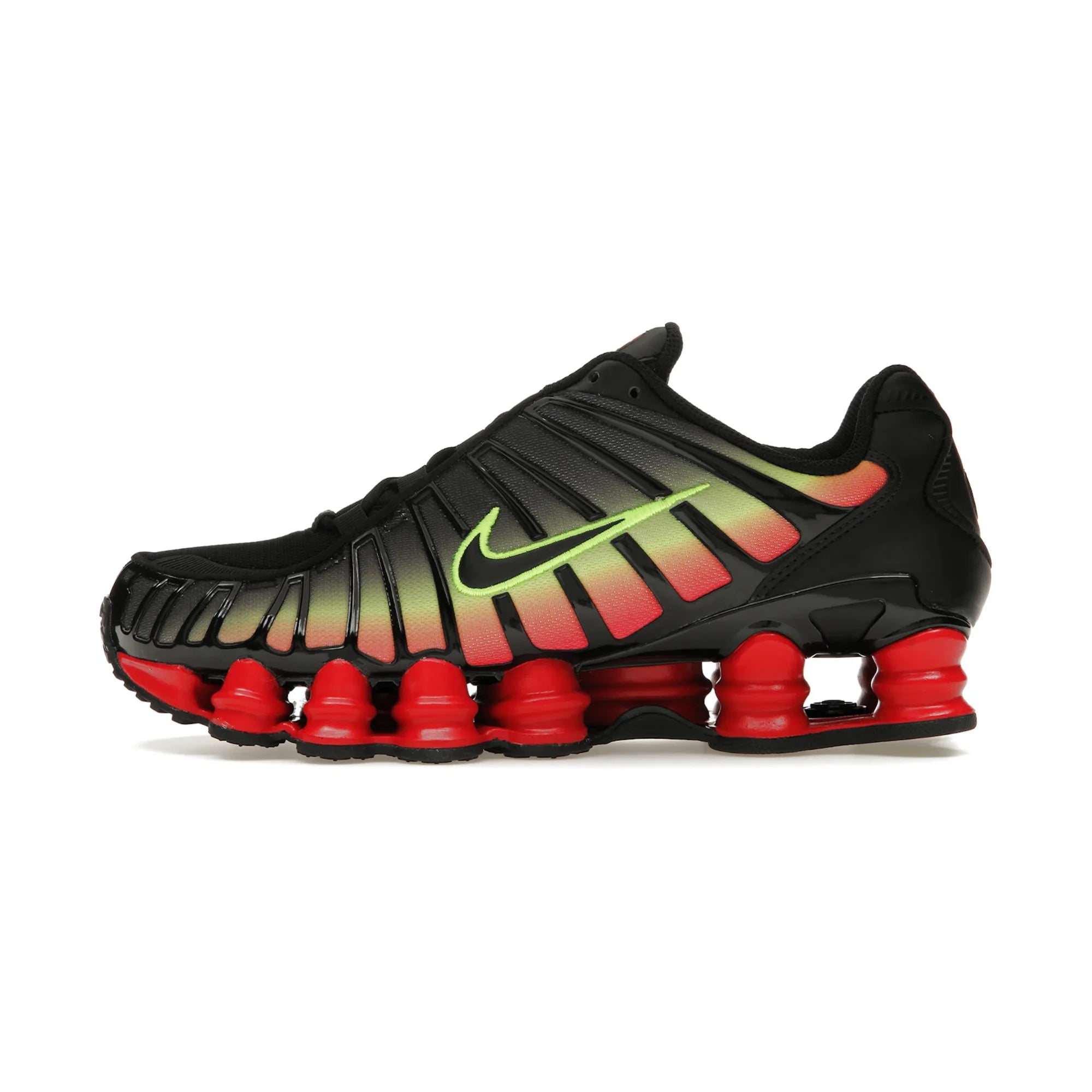 Nike Shox TL Men's Running Shoes - Volt/Fire Red Colorway | Lightweight Cushioned Sneakers for Jogging, Gym & Casual Wear