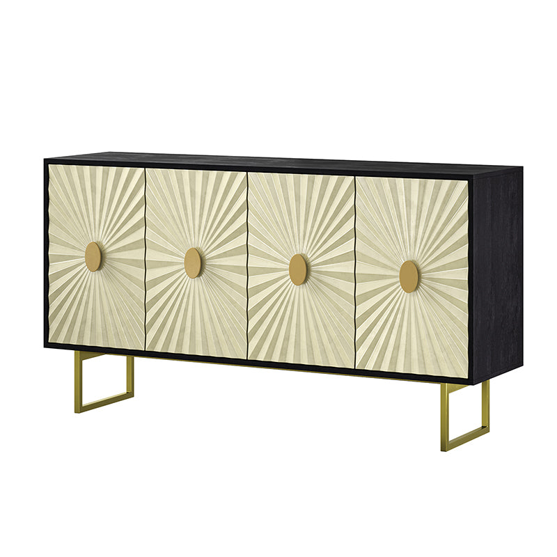 Ariano 60-Inch Wide Sideboard Buffet Cabinet - Modern Dining Room Storage Furniture for Home & Office Use