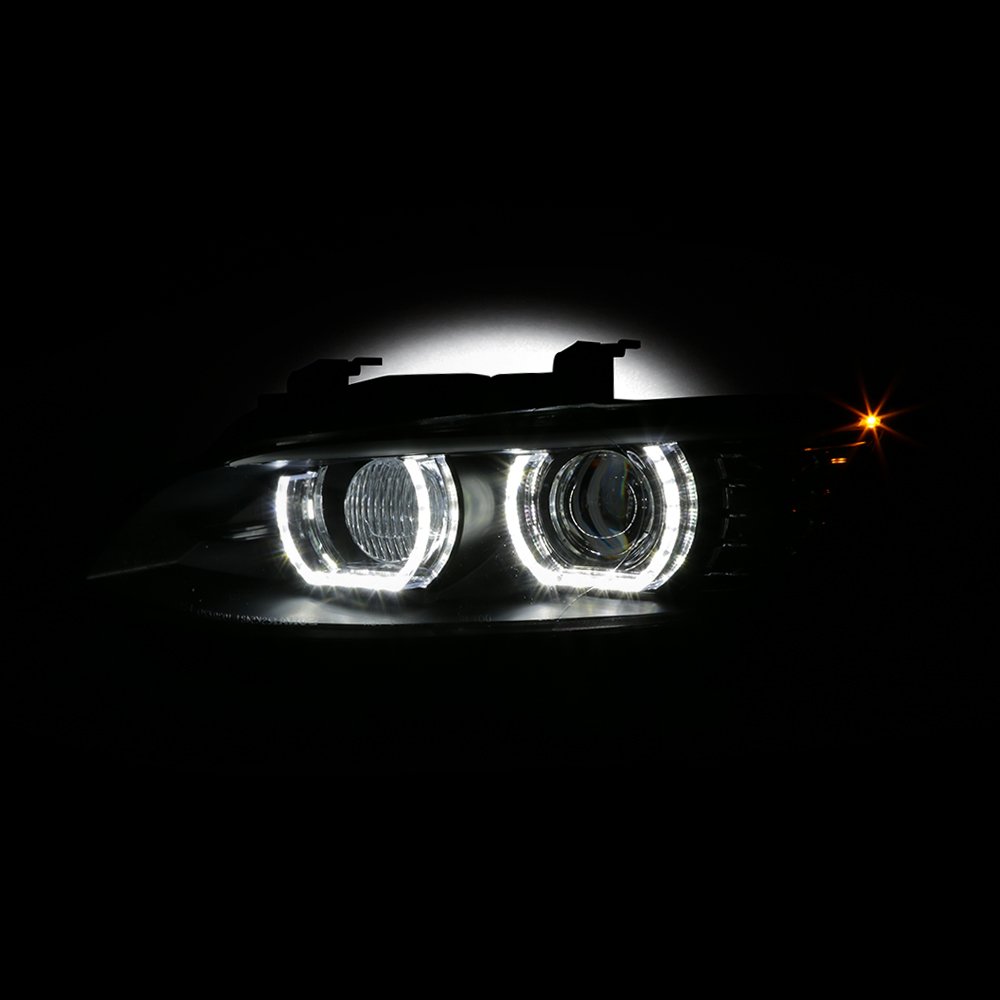 AKKON LED Projector Headlights for BMW 3-Series E92 E93 335i 328i - HID Xenon Style for Night Driving