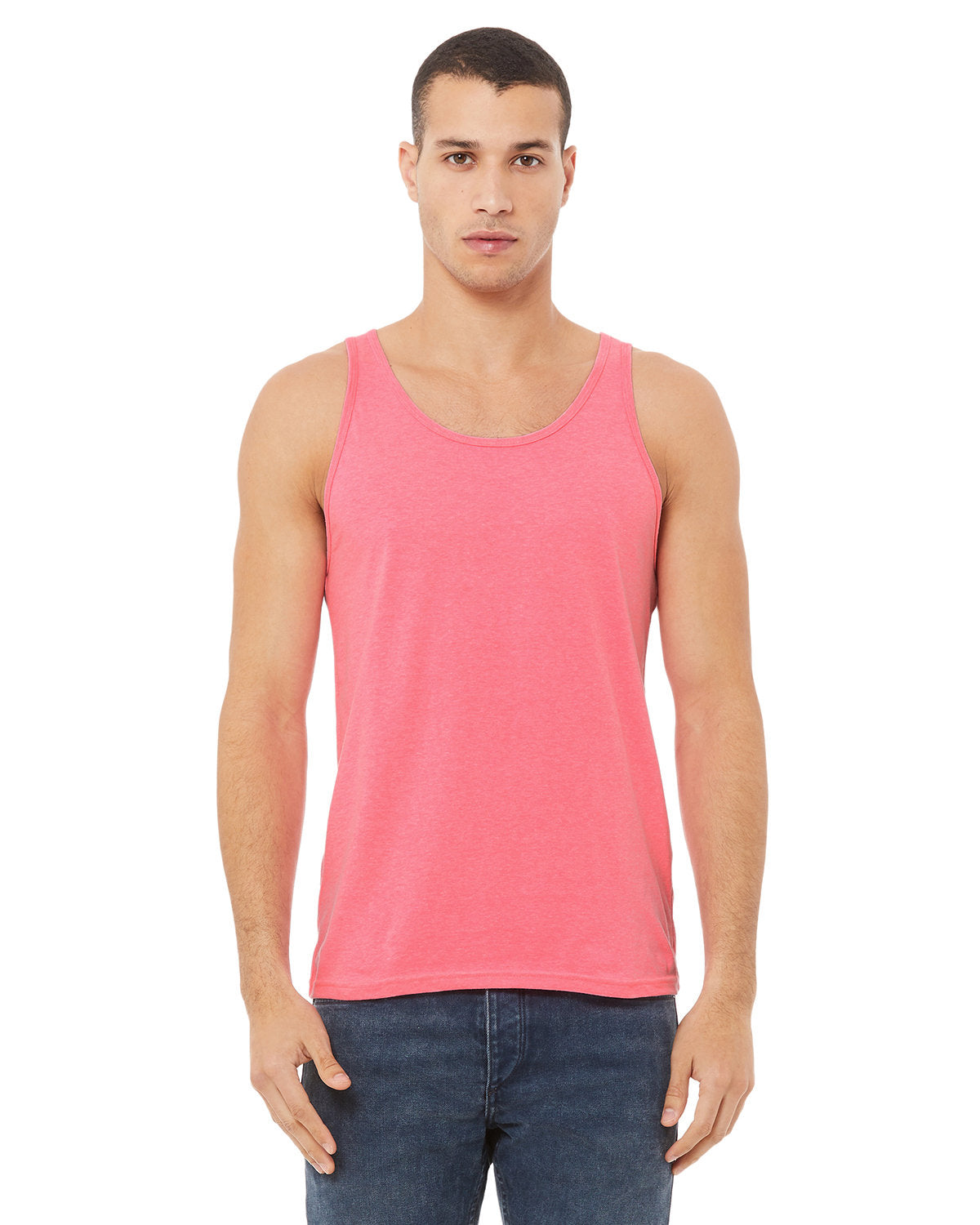 Bella + Canvas 3480CVC Unisex Heather CVC Tank Top - Soft Cotton Blend Relaxed Fit Sleeveless Shirt for Men & Women - Perfect for Gym, Workout, Summer Casual Wear and Layering