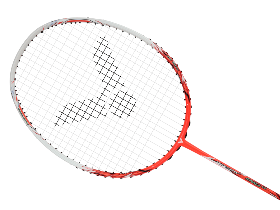 Victor Thruster K Ryuga TD D Unstrung Badminton Racket - Flame Red | Professional Carbon Fiber Badminton Racket for Competitive Play & Training | Perfect for Tournaments, Club Matches & Advanced Players