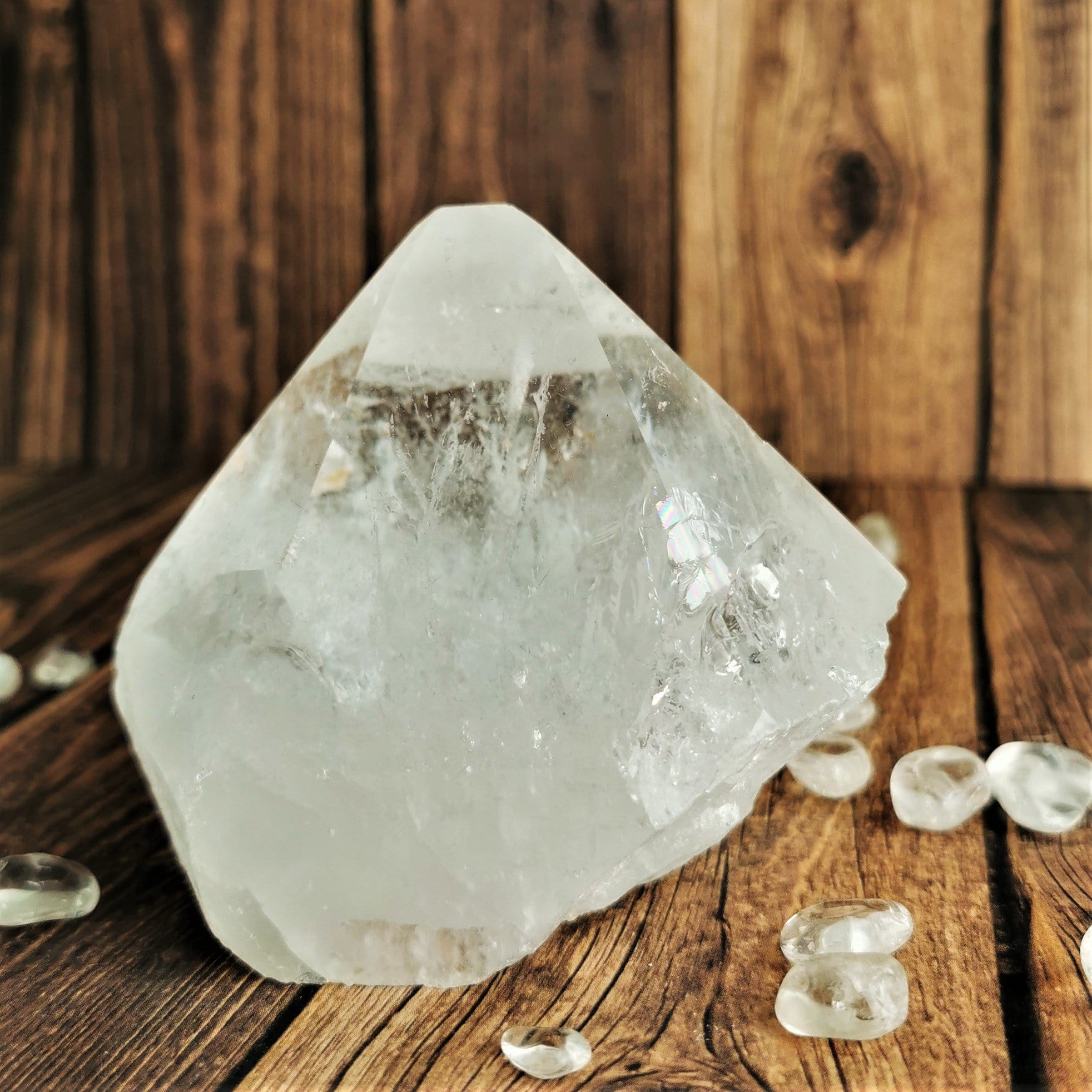 7cm Clear Quartz Generator Tower - Natural Healing Crystal for Meditation, Reiki, and Energy Work - Perfect for Home, Office, and Spiritual Spaces