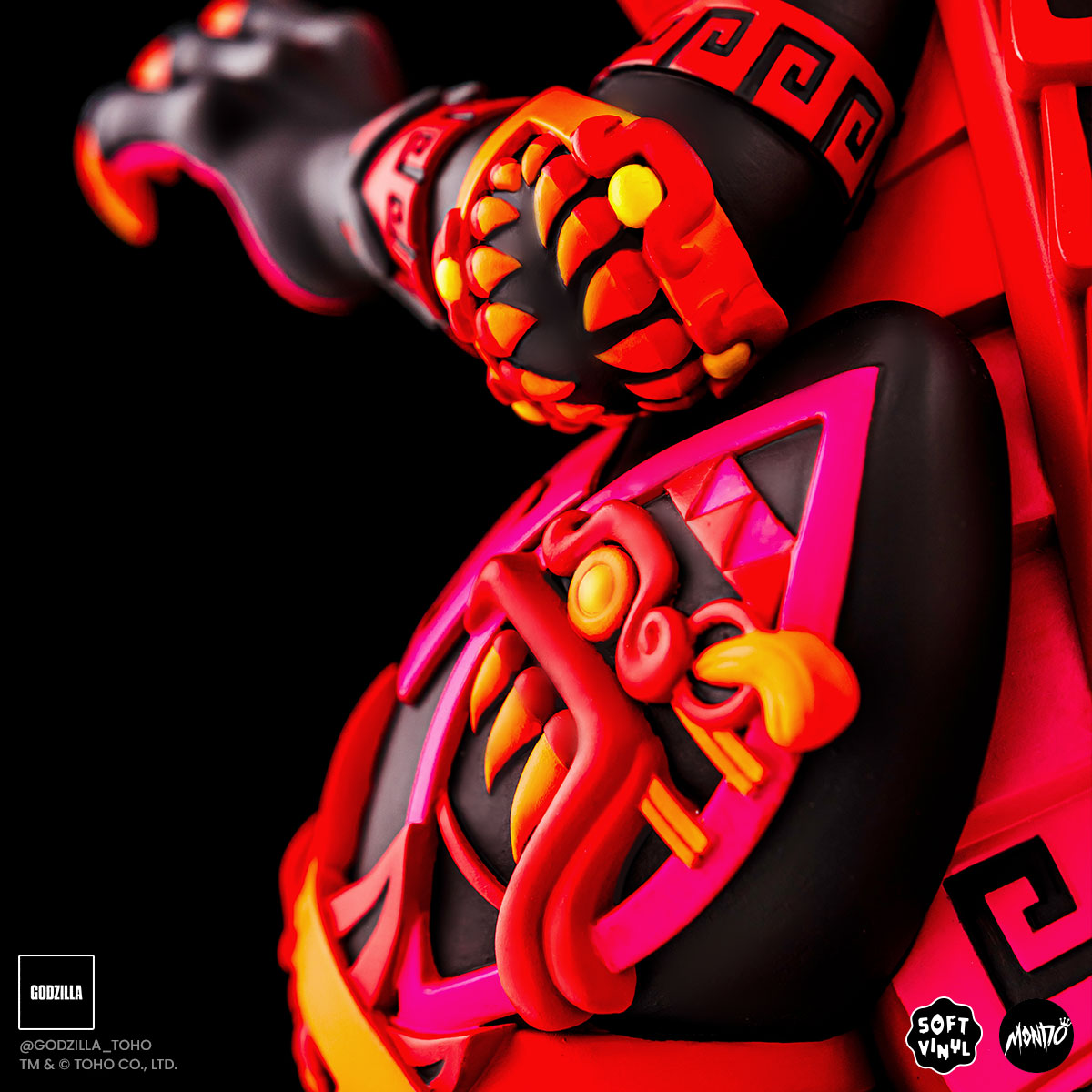 Godzilla Vinyl Designer Figure by Urban Aztec - Burning Variant Timed Edition - Collectible Toy for Anime Fans, Home Decor & Gift for Movie Lovers