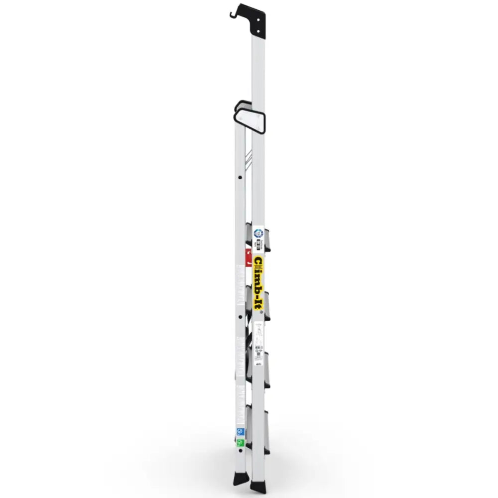 Climb It Professional Stepladder with Carry Handle - Lightweight Aluminum Ladder for Home & Office Use - Perfect for Painting, Shelving & DIY Projects