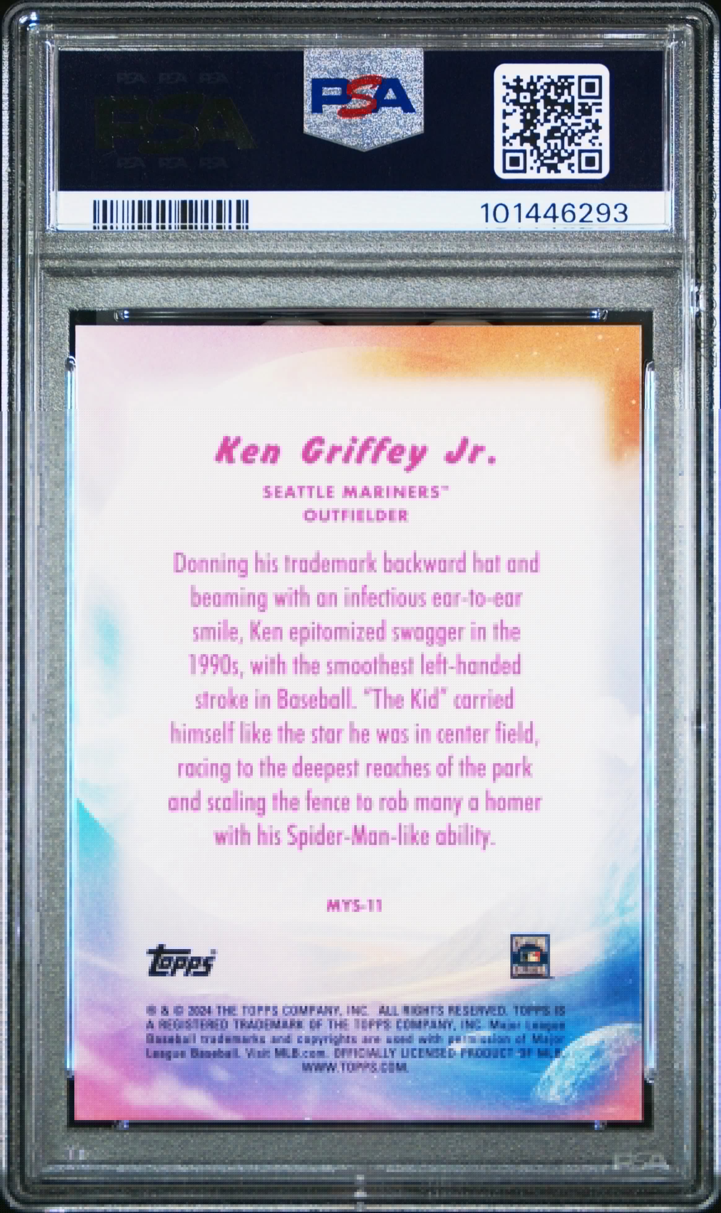 2024 Topps Update Baseball Mystical Ken Griffey Jr. Black PSA 10 /299 Rare Graded Baseball Card - Perfect for Collectors, Investors & Sports Memorabilia Displays