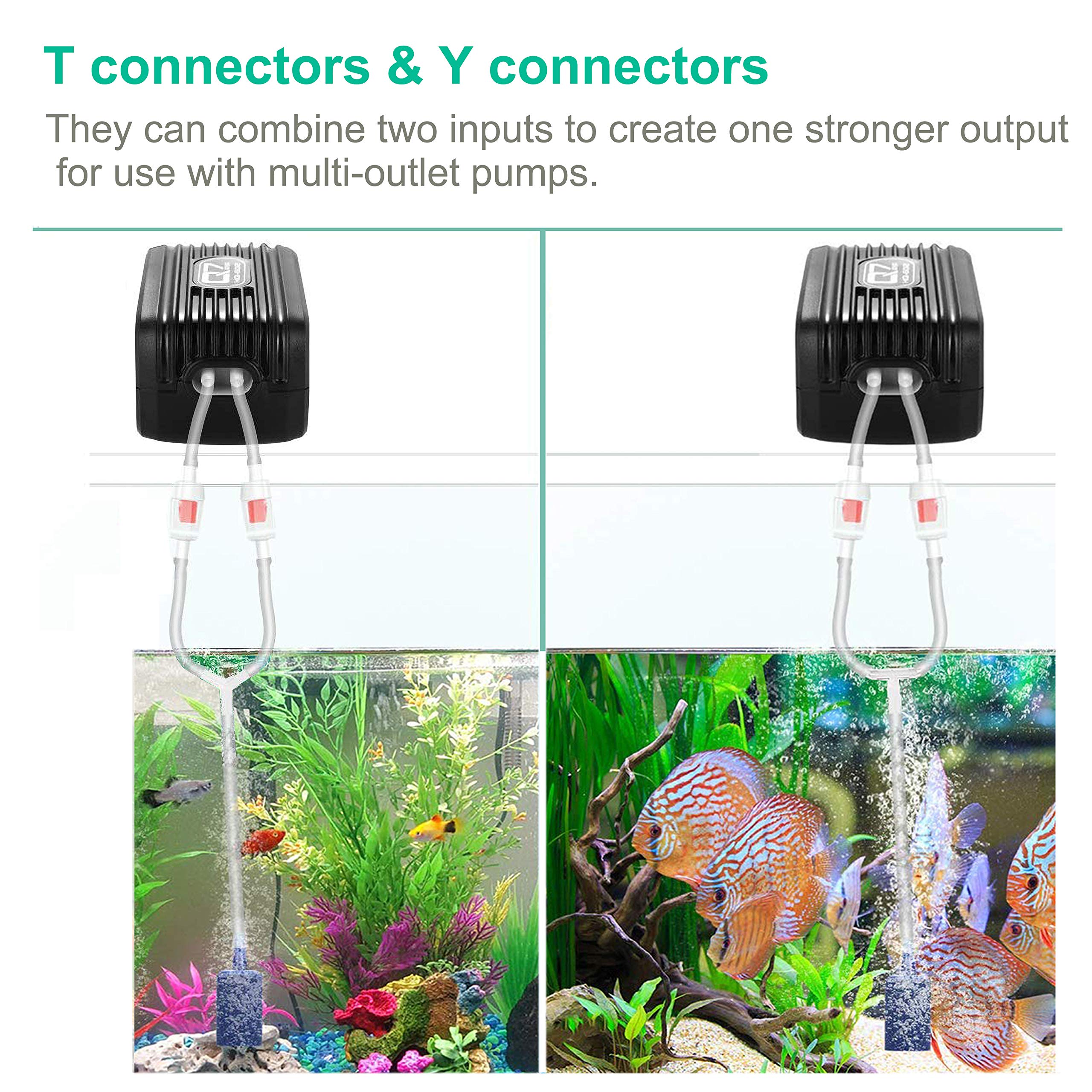 High-Quality Aquarium Air Pump Accessories Kit - 80 Inch Clear Airline Tubing, Air Stones, Check Valves, Suction Cups & Connectors for Fish Tanks | Perfect for Oxygenation, Bubble Walls & Aquatic Plant Growth in Home Aquariums