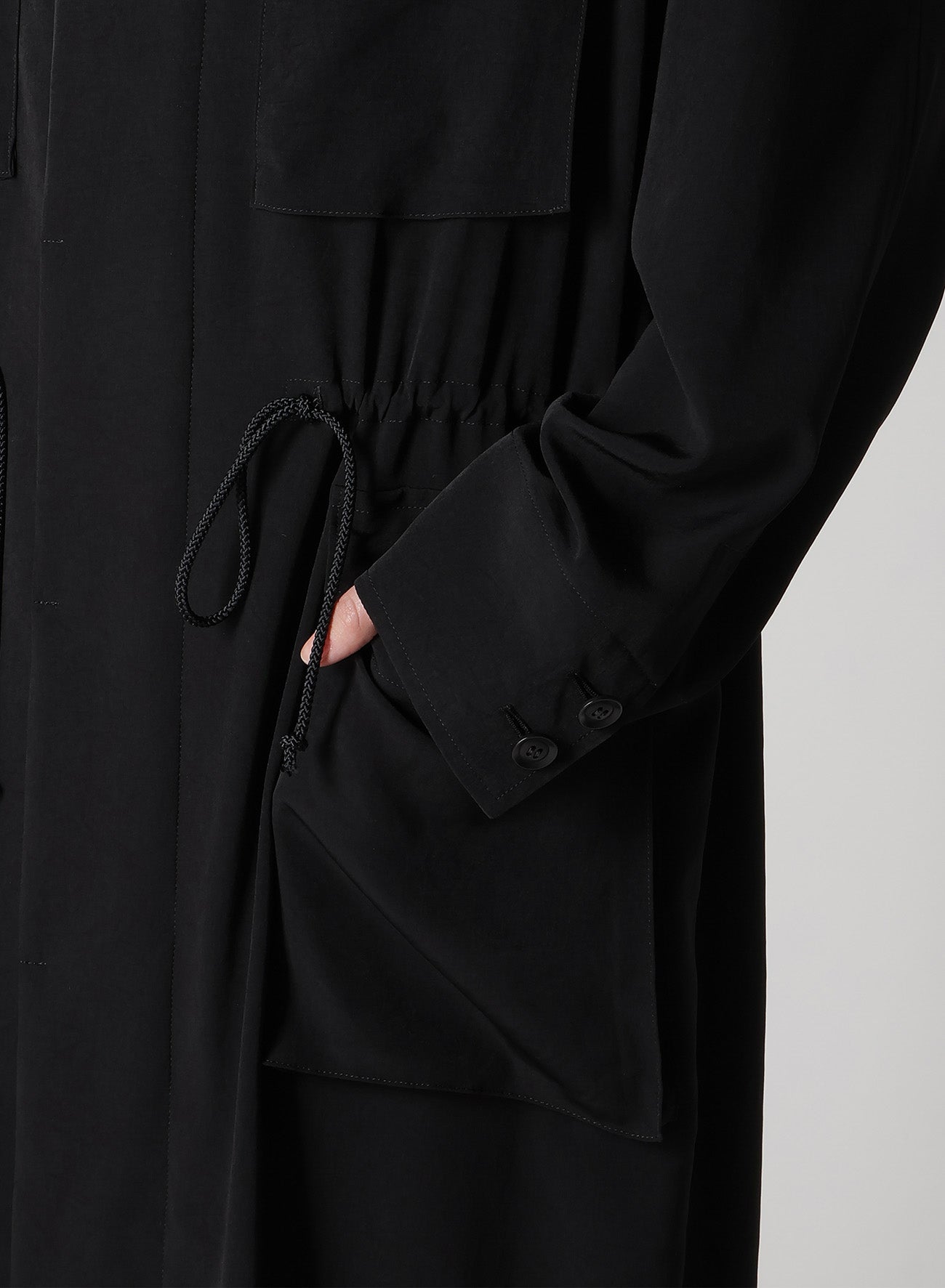 Elegant Crepe de Chine Long Dress with 4 Pockets - Perfect for Weddings, Parties & Formal Occasions