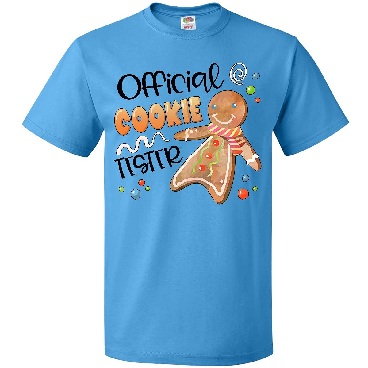 Inktastic Official Cookie Tester Cute Gingerbread T-Shirt - Funny Christmas Baking Apparel for Women & Men - Perfect for Holiday Parties, Baking Gifts & Festive Outfits