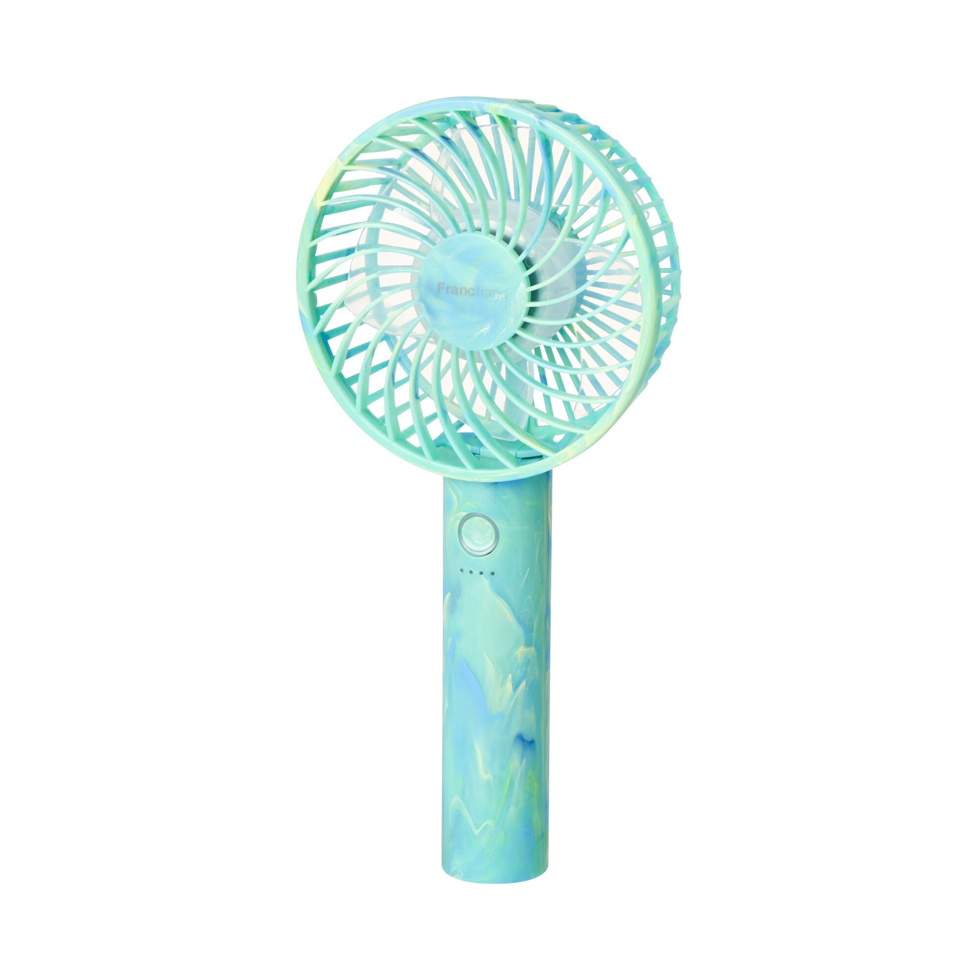 FRAIS Portable Handheld Fan - Mini USB Rechargeable Cooling Fan, Marble Green - Perfect for Travel, Office, and Outdoor Activities