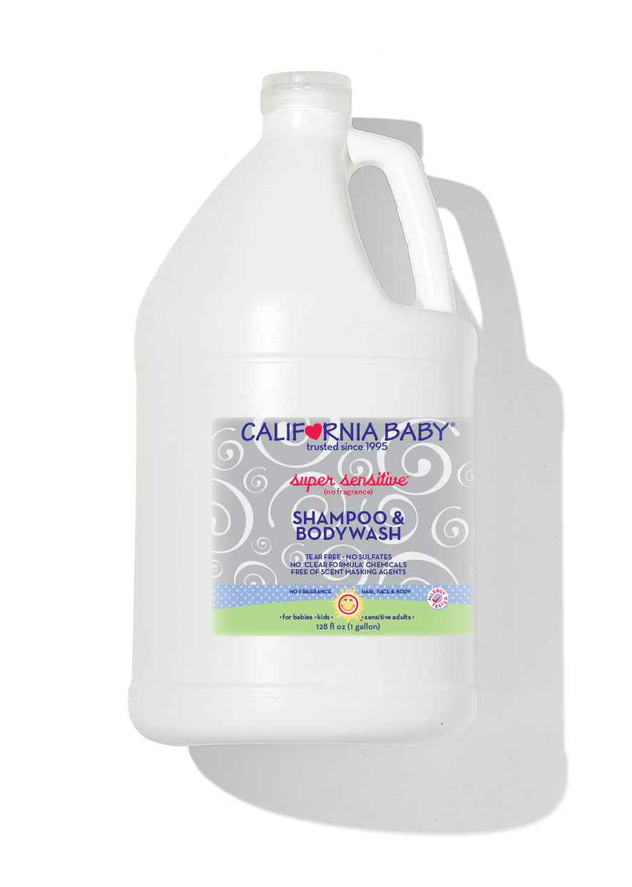 Fragrance-Free Super Sensitive Shampoo & Body Wash - 1 Gallon for Sensitive Skin & Scalp - Gentle Cleanser for Babies, Eczema & Allergy-Prone Skin - Home & Salon Use