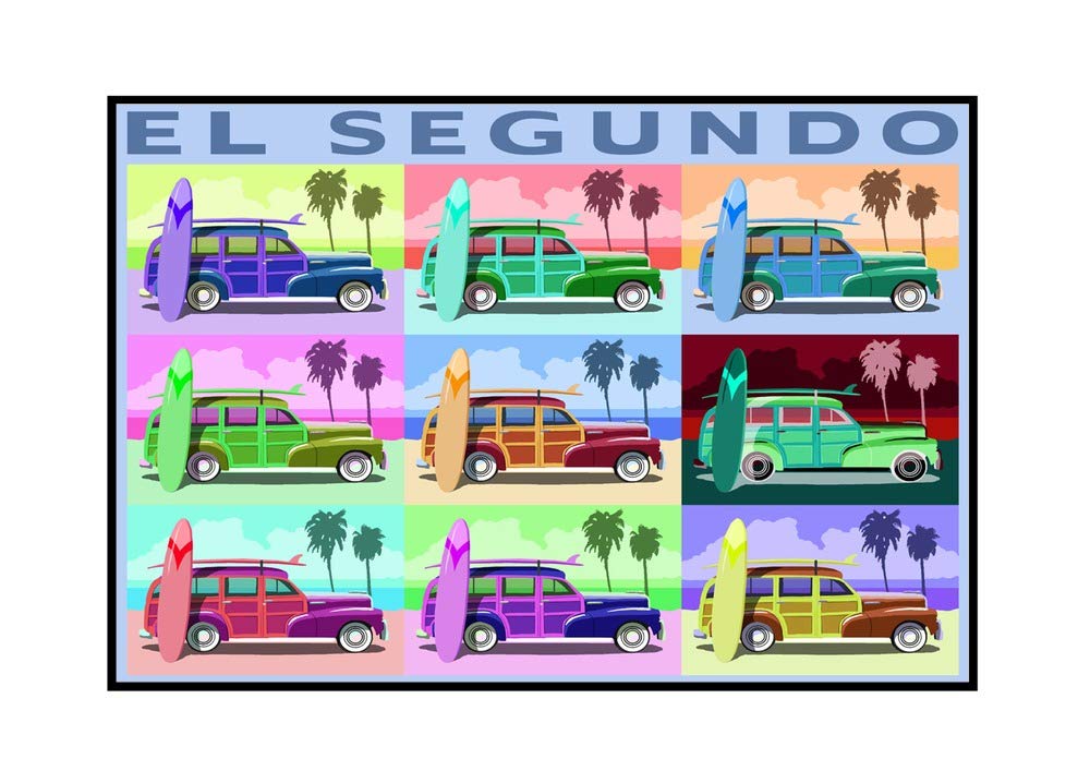 Woody Pop Art Framed Canvas Print 36x24 - Modern Wall Decor for Living Room, Bedroom & Office - California Inspired Artwork - Ready to Hang Gallery Wrapped Stretched Canvas