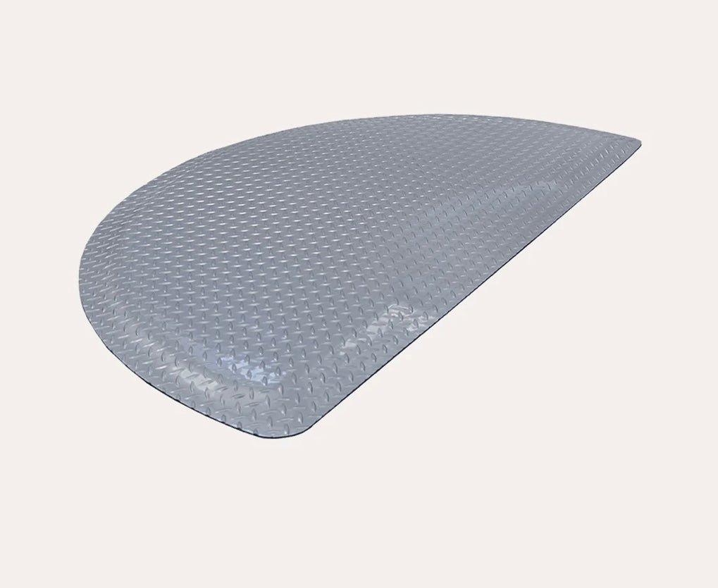 Rhino Sport Semi Circle Barber Mat - Anti-Fatigue & Waterproof Salon Floor Mat for Hairdressers & Stylists - Perfect for Barber Shops, Salons & Home Grooming Stations