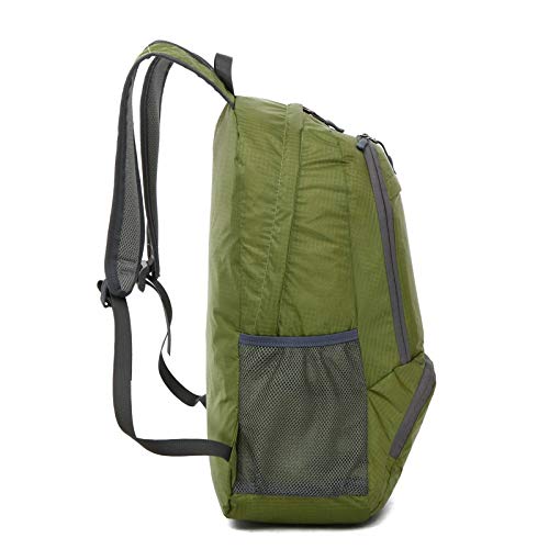 LUCIY Waterproof Nylon Backpack - 35L Foldable Travel Backpack for Teens, School & College Students - Durable Shoulder Bag with Printing Design - Perfect for Hiking, Commuting & Daily Use