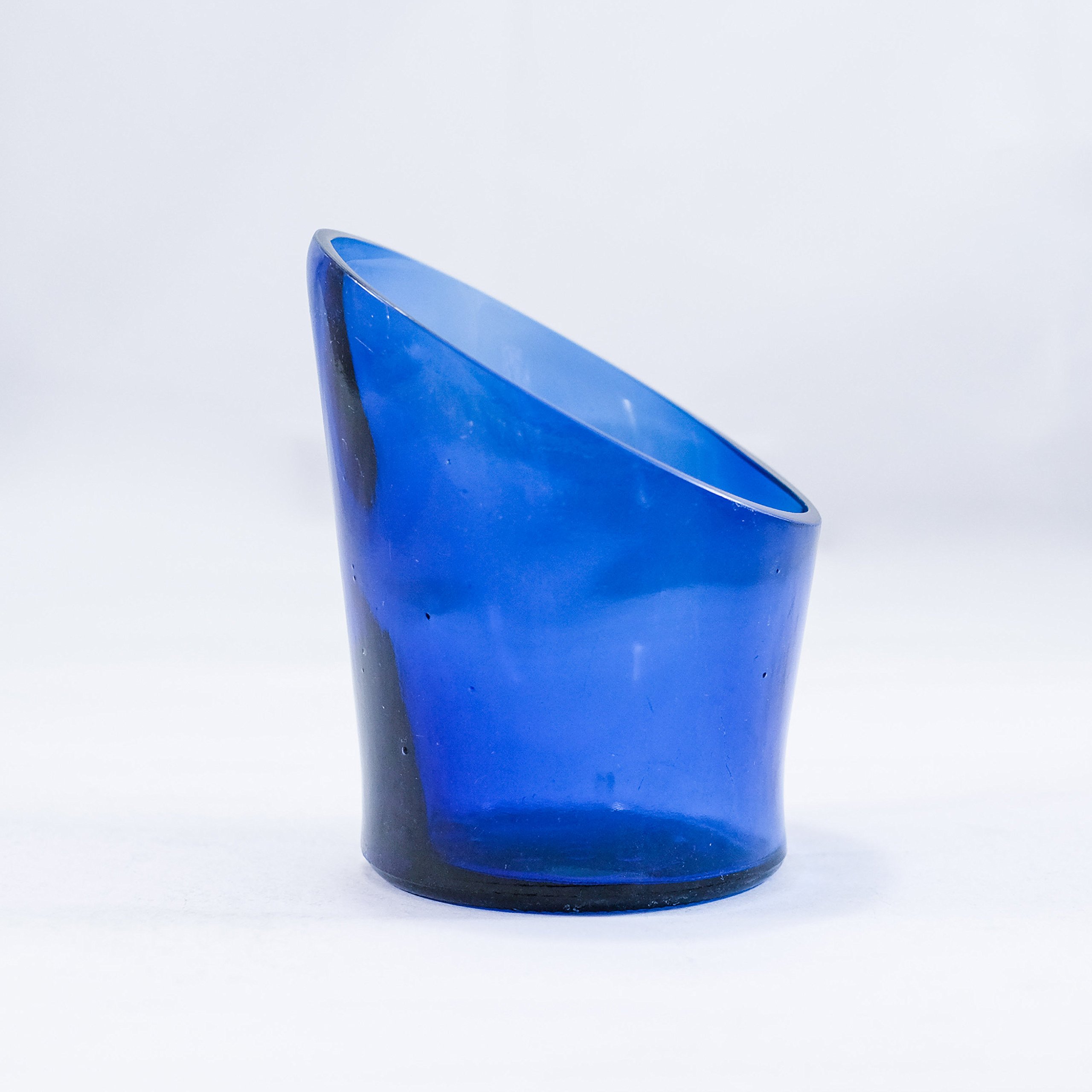 Handmade Cobalt Blue Succulent Planter - Upcycled Whiskey Bottle Home Decor | Perfect for Indoor Plants, Office Desk Decor & Unique Gift Idea