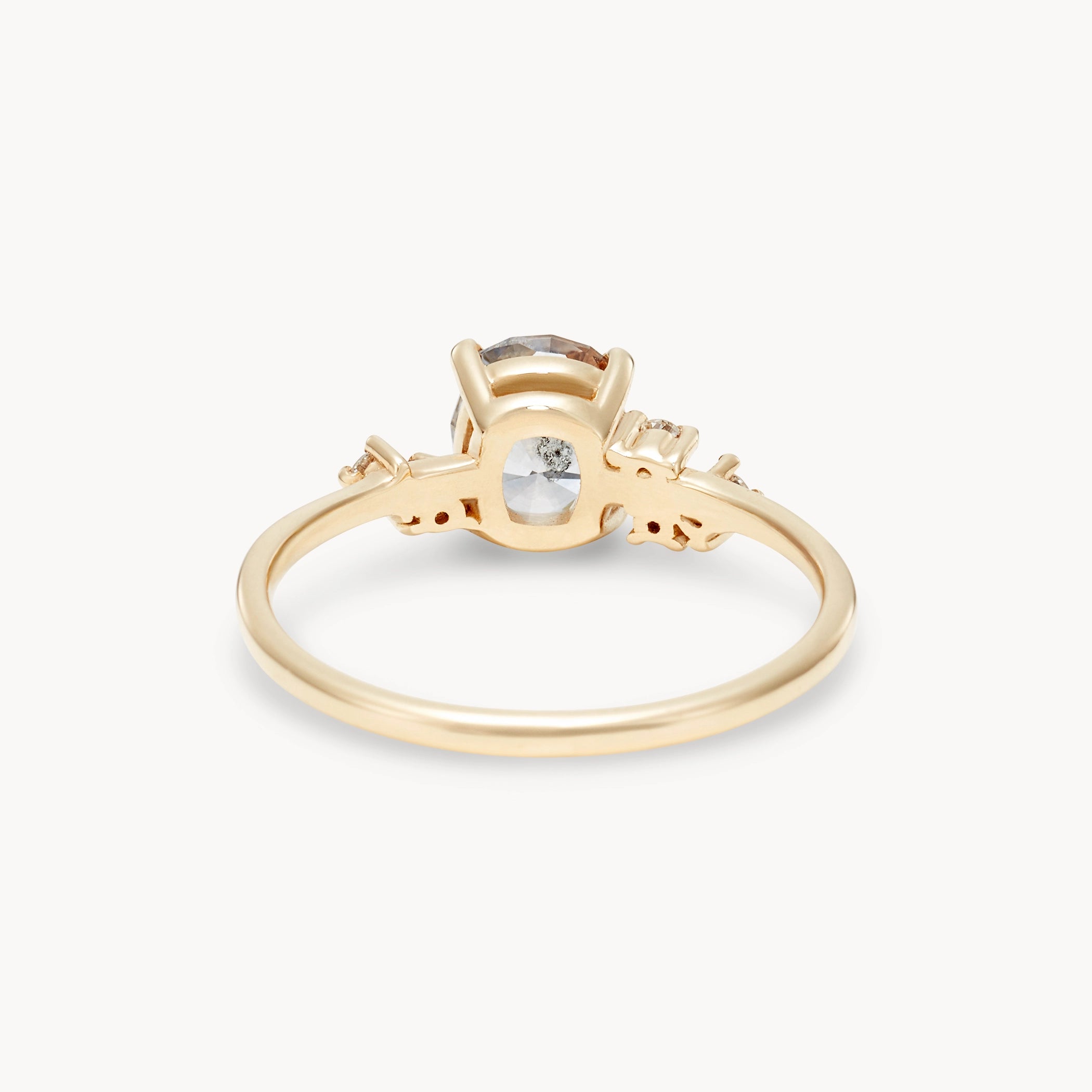 Fleur The One Unique Engagement Ring - 14K Yellow Gold, Oval Sapphire & Brilliant Diamonds | Perfect for Proposals, Anniversaries & Romantic Gifts