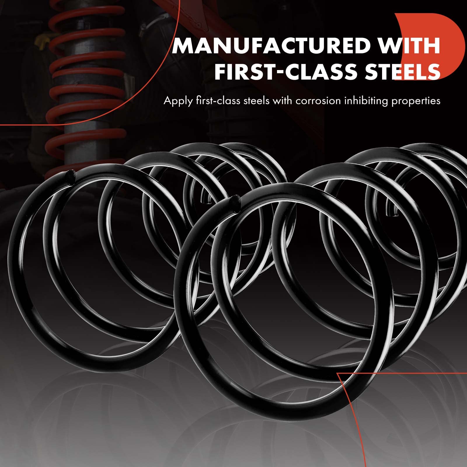 Premium 2Pcs Rear Suspension Coil Spring Set for Chrysler PT Cruiser 2001-2010 2.4L - Driver & Passenger Side Replacement (Fits Part# 04656545AB, 05272452AB) - Durable Auto Suspension Parts for Smooth Ride & Enhanced Vehicle Stability