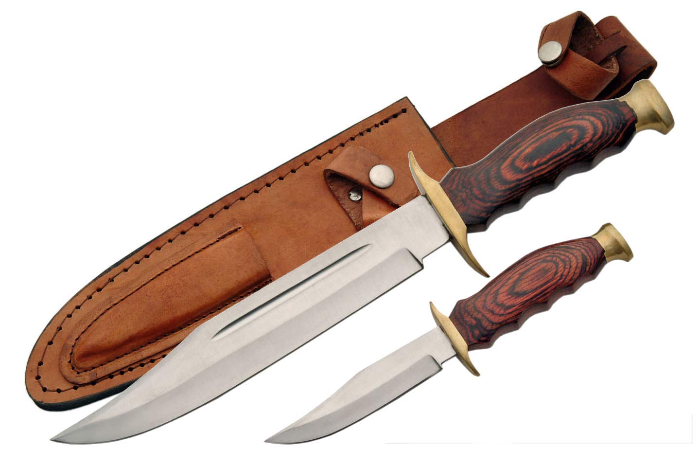 Szco Supplies 2-Piece Hunting Knife Set - Premium Stainless Steel Blades for Outdoor Camping, Survival & Bushcraft | Perfect for Hunters & Adventurers