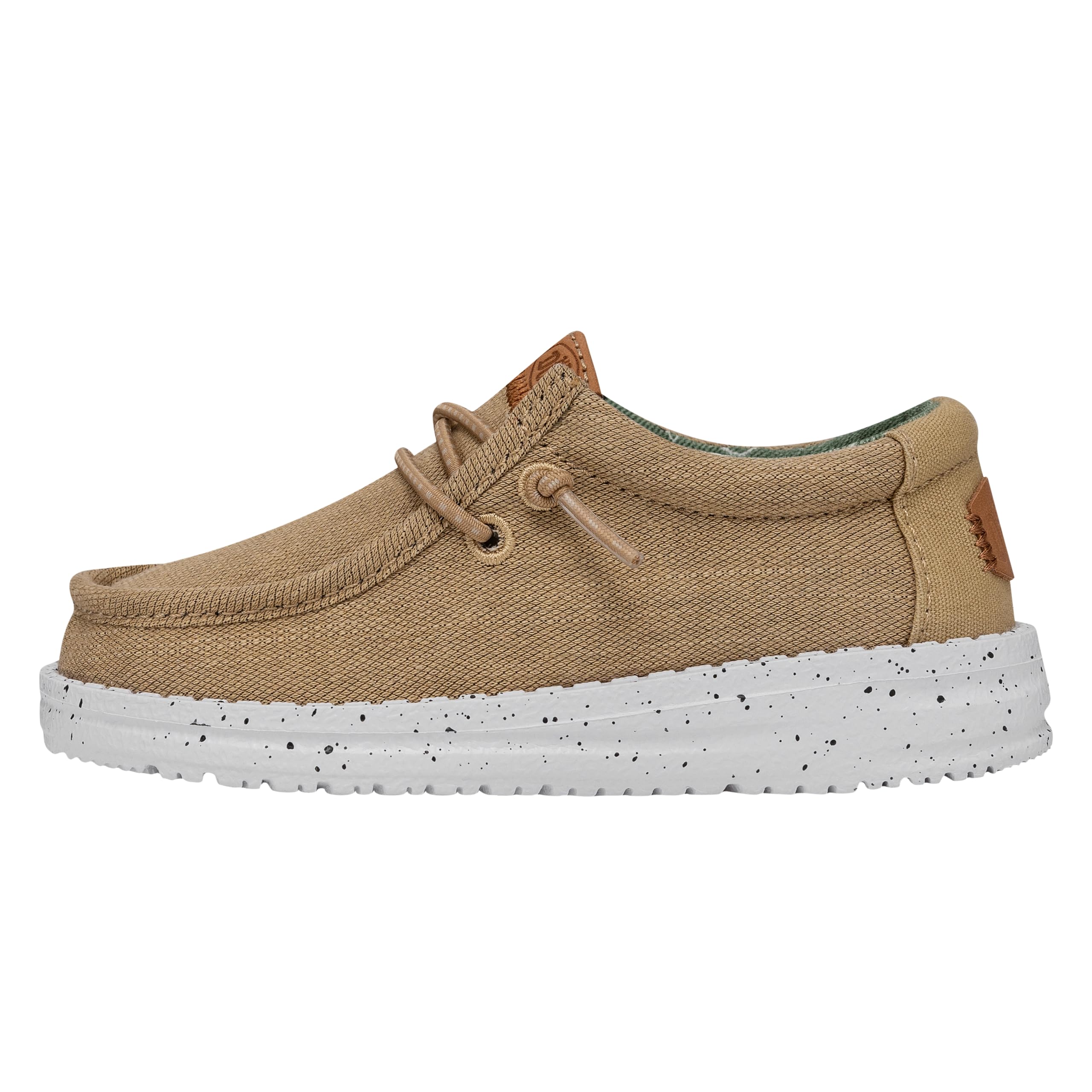 Hey Dude Wally Toddler Boys' Washed Canvas Slip-On Loafers - Comfortable & Lightweight Shoes for Everyday Play & School