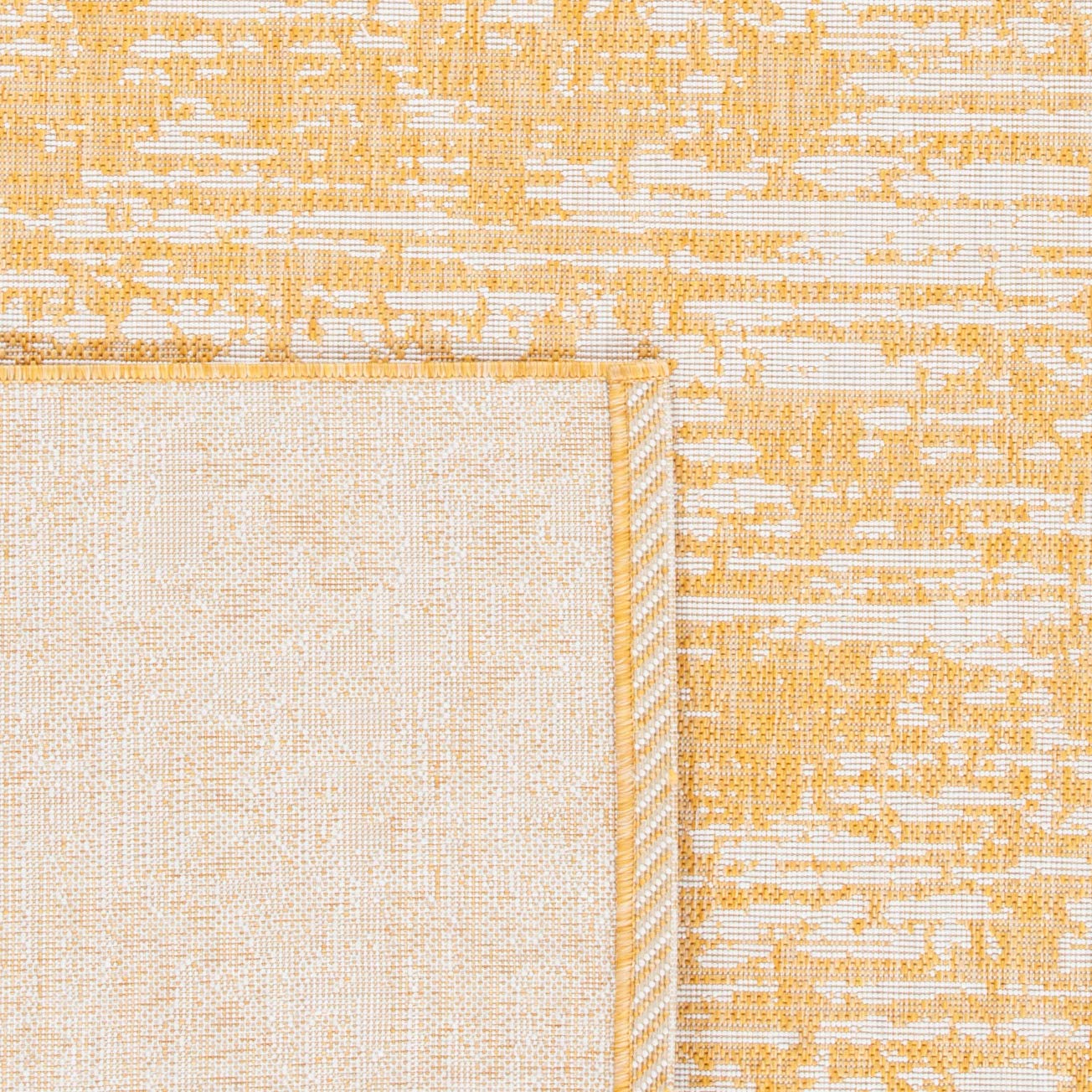 SAFAVIEH Courtyard Collection 8' x 10' Gold & Ivory Area Rug - Indoor/Outdoor Waterproof, Easy to Clean, Perfect for Patio, Backyard, Mudroom, and High-Traffic Areas