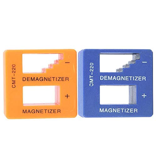 2 in 1 Magnetic Screwdriver Tool - Quick Magnetizer & Demagnetizer Plastic Device (2 Pack) for Easy Screw Handling & Equipment Maintenance - Perfect for DIY, Electronics Repair & Home Improvement Projects