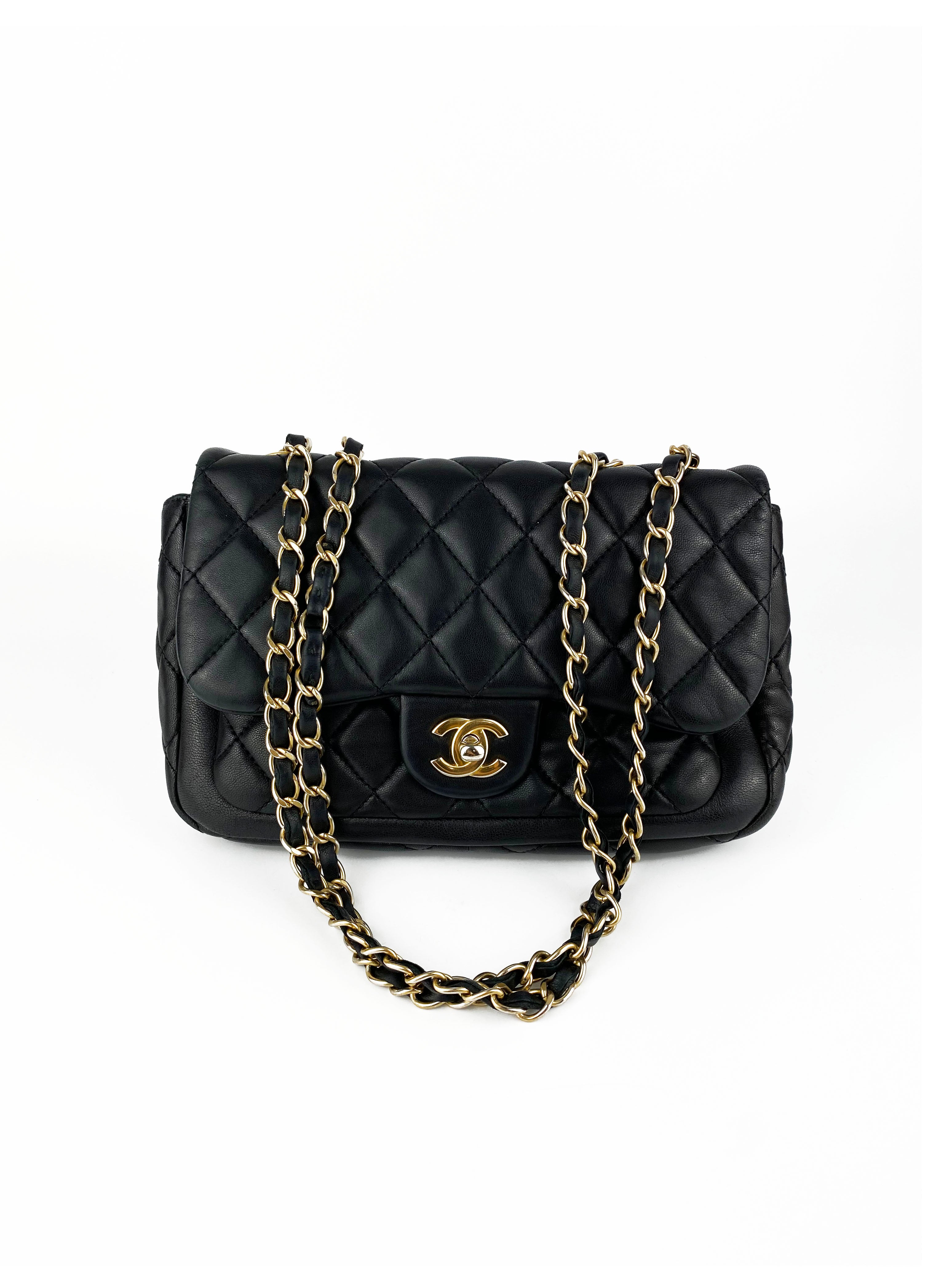 Chanel Black Small Lambskin Quilted Flap Bag with Silver-Tone Hardware - Luxury Crossbody Purse for Women, Perfect for Evening Parties & Date Nights