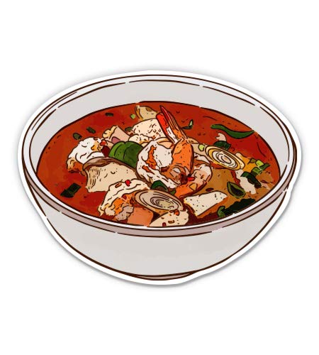Tom Yum Soup Vinyl Sticker - 5 Inch Waterproof Decal for Car, Laptop, iPad - Perfect for Thai Food Lovers & Sticker Collectors - Great for Personalizing Devices, Water Bottles, Notebooks & More