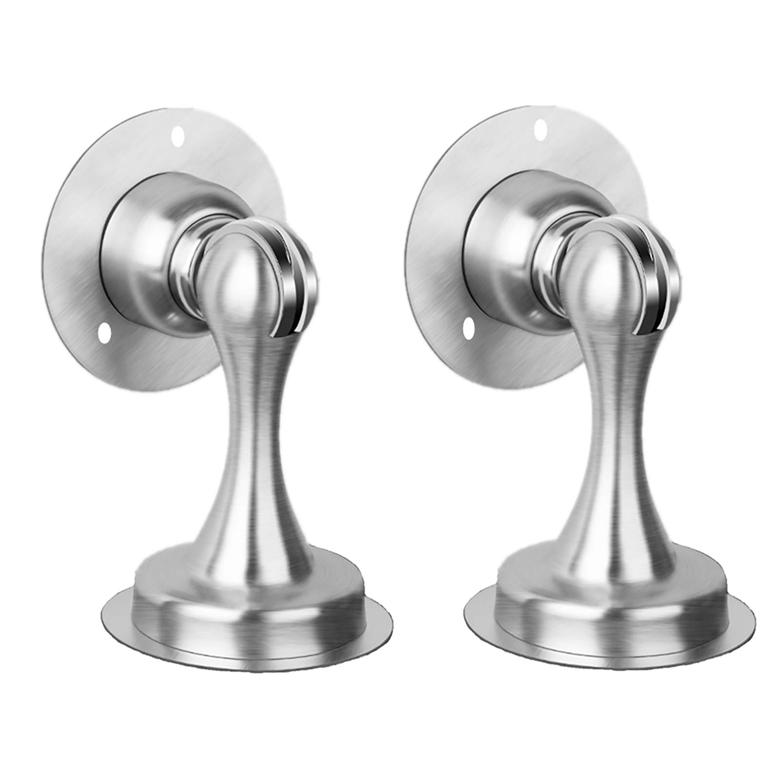 **Yuma Magnetic Door Stop - 2 Pack Stainless Steel Door Stoppers with Double-Sided Adhesive Tape, Wall Protector & Mount Holder for Home, Office & RV Use**