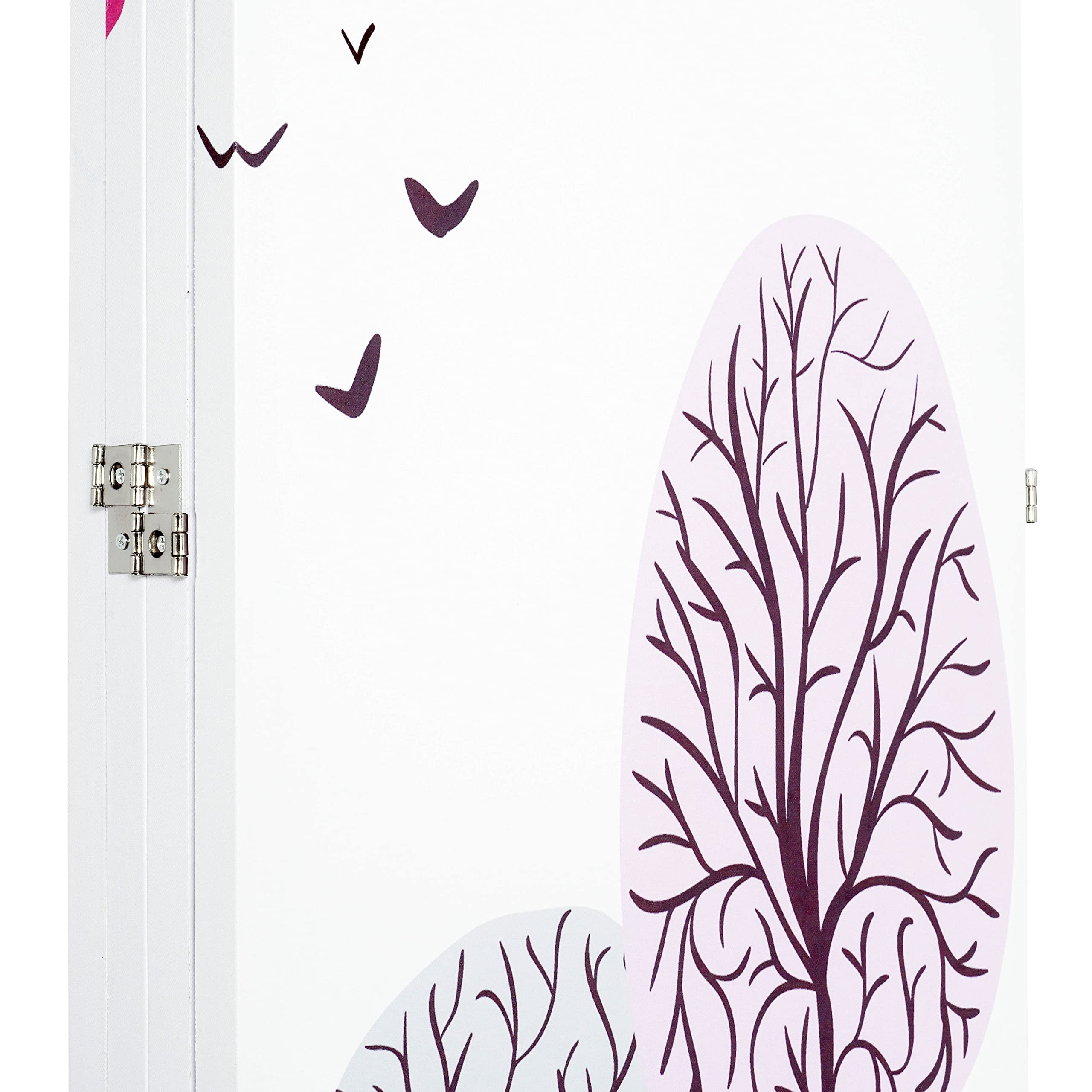 Legacy Decor 4-Panel Room Divider Privacy Screen - Double-Sided Paris Theme Digital Print - 5.9 ft Tall Folding Partition for Home Office, Bedroom & Living Room